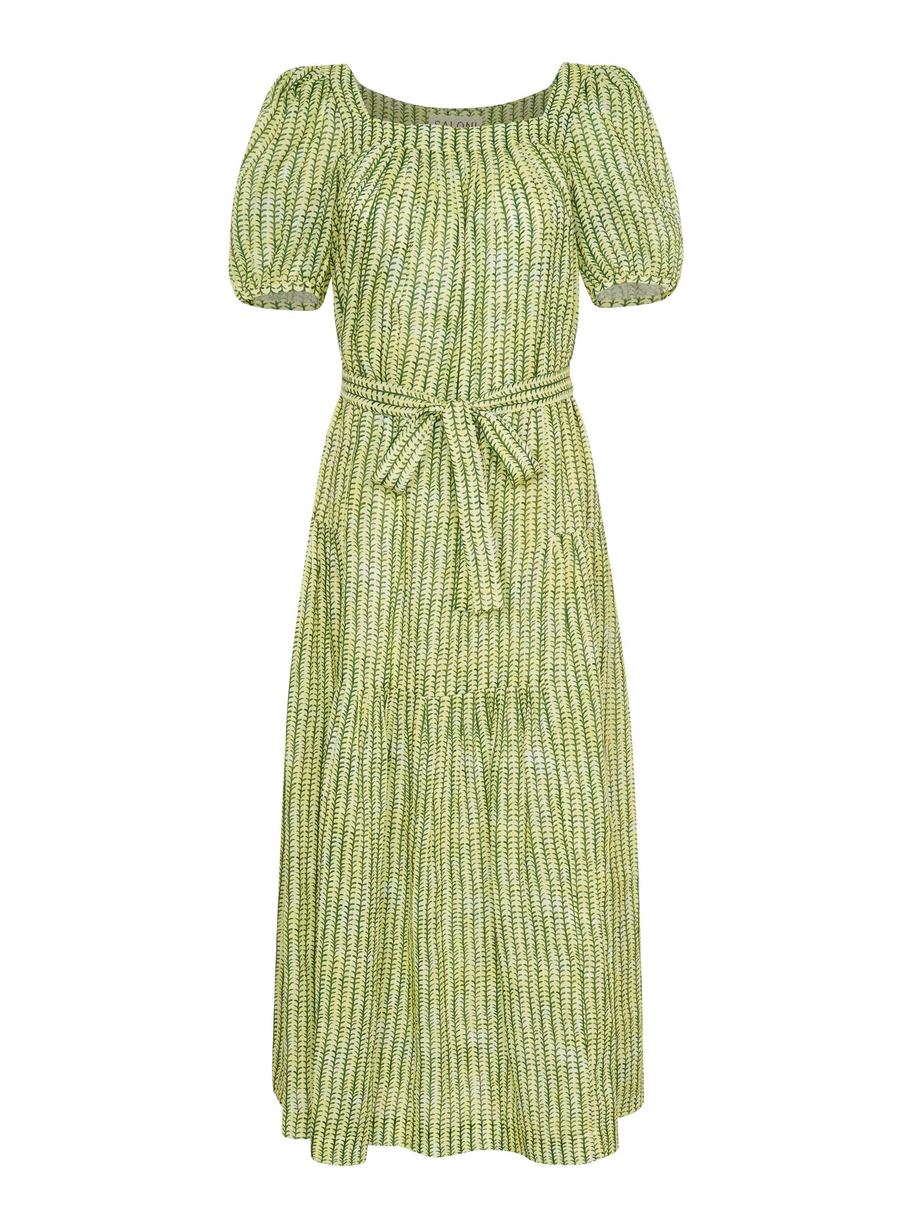 Load image into Gallery viewer, Yashi Dress in Stem Lemon
