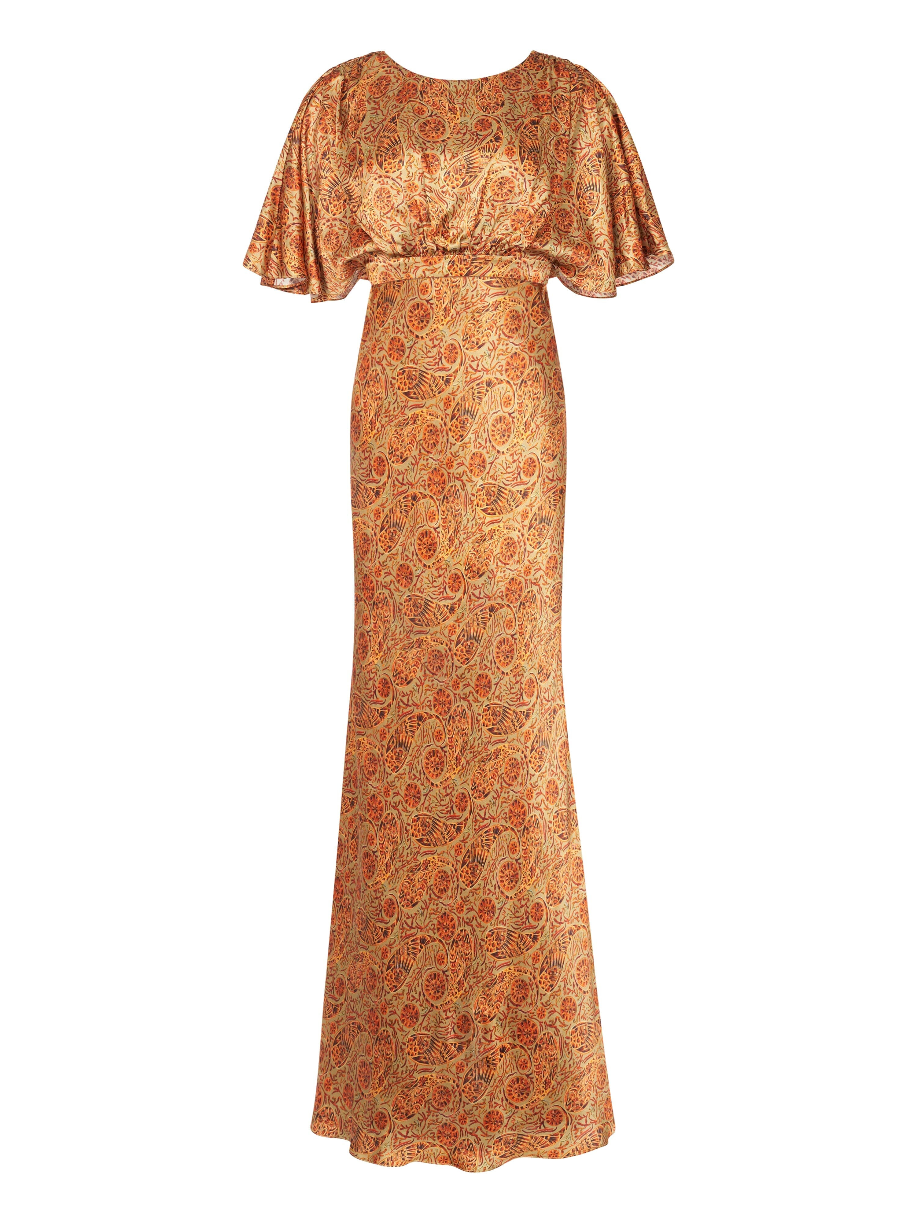 Winona Dress in Copper Paisley – SALONI