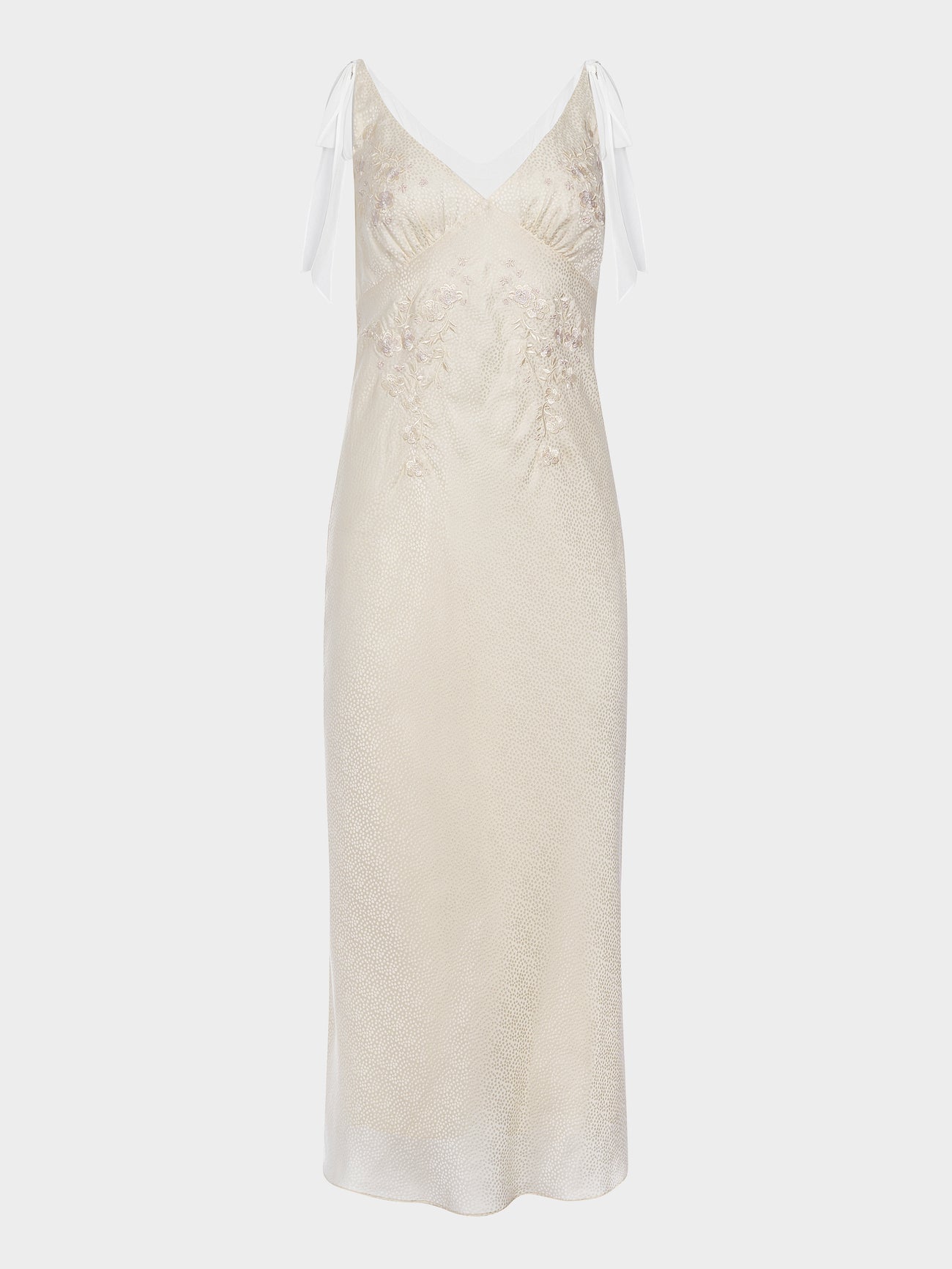Load image into Gallery viewer, Amelie C Dress in Ivory Blossom Embroidery