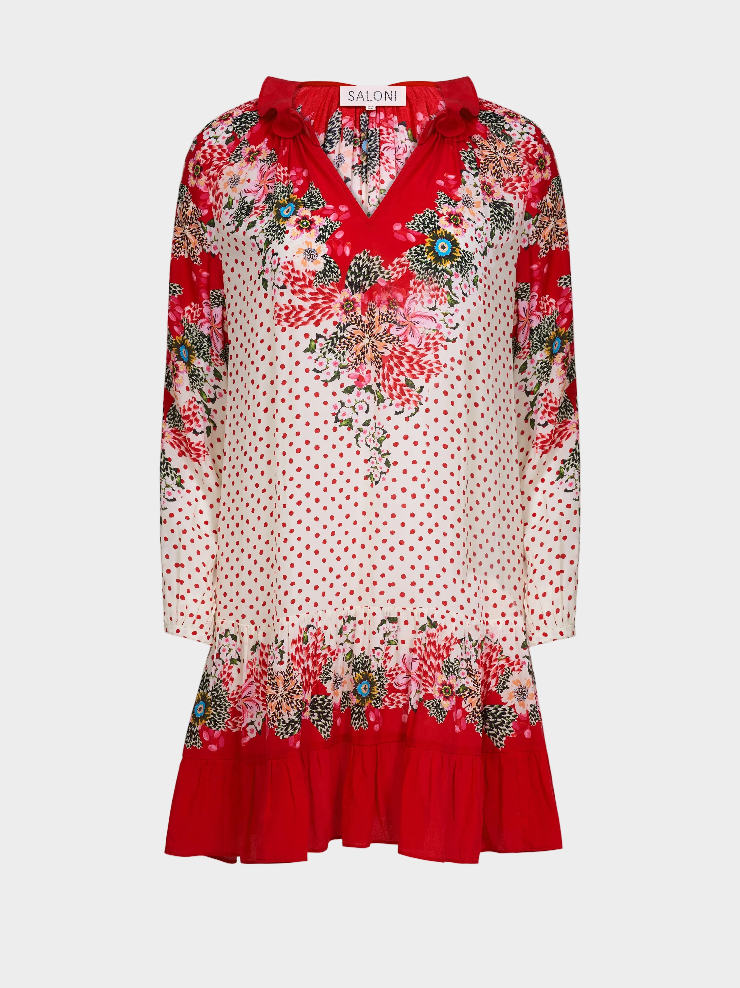 saloni short dress SALONI Silk Mini Dress