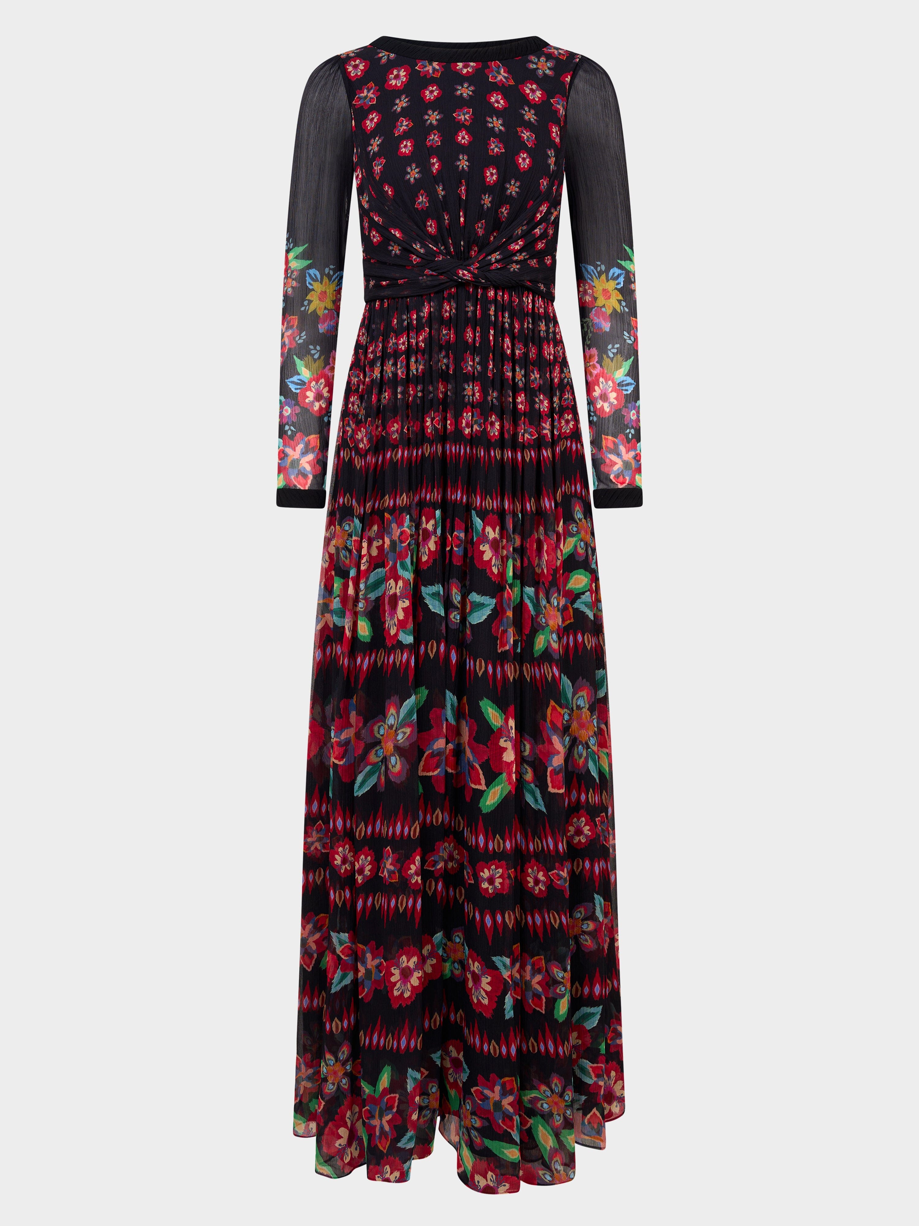 Blythe B Long Dress in Cordia Border – SALONI