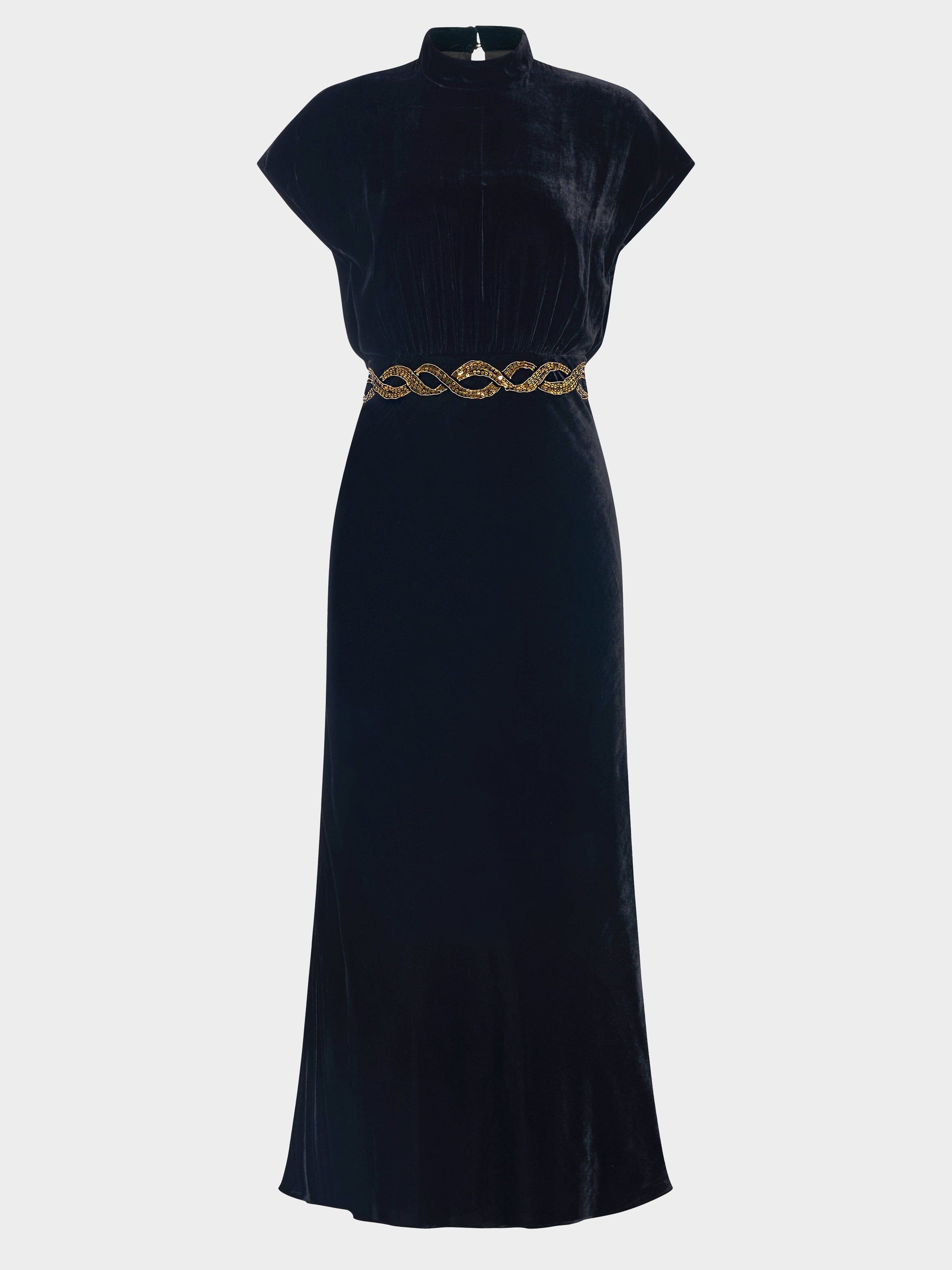 Fabienne B Dress in Black Sash Embroidery Fabienne B Dress in Black Sash Embroidery