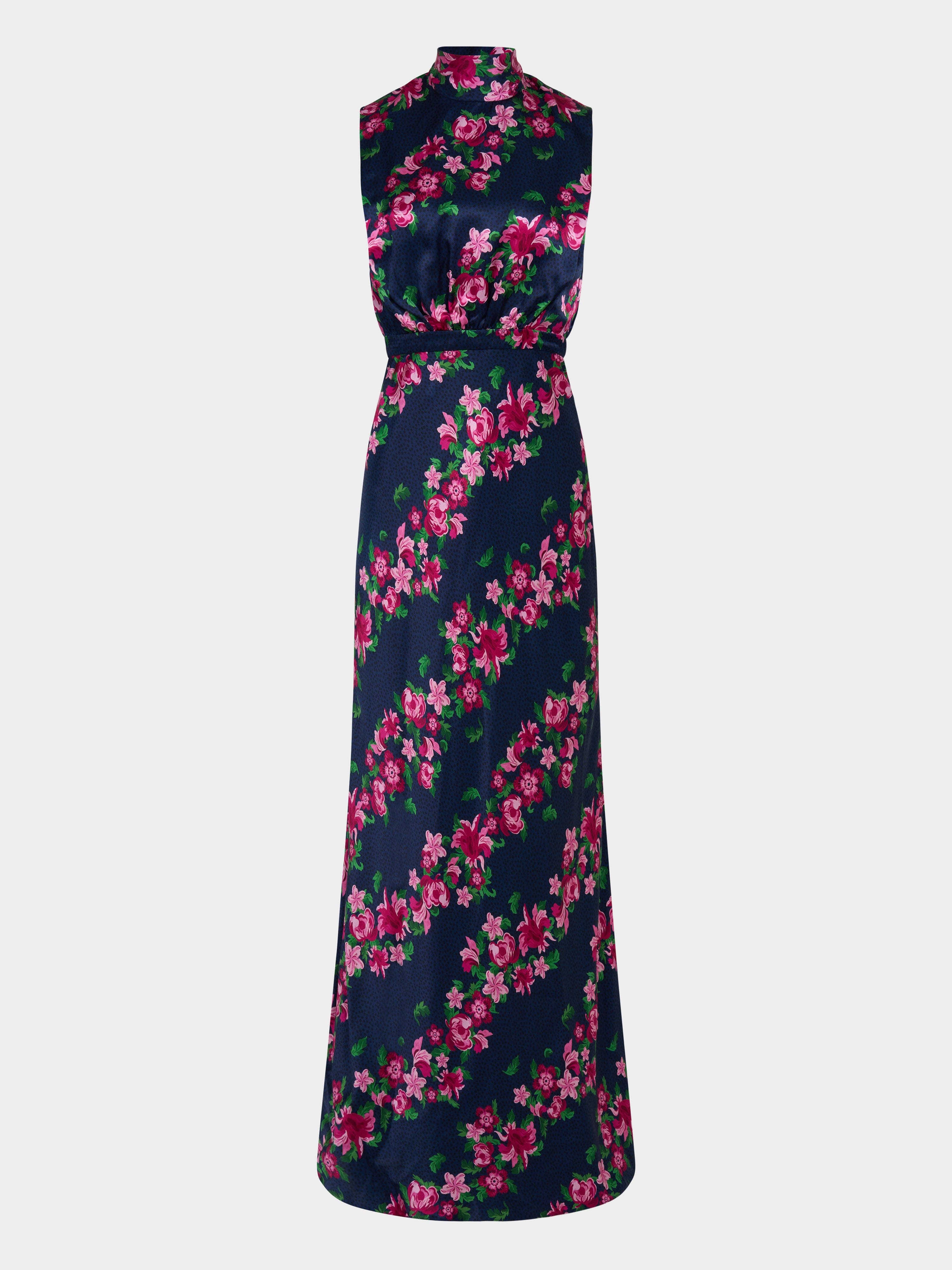 saloni fleur silk midi dress Sakura Falls Fleur Midi Dress