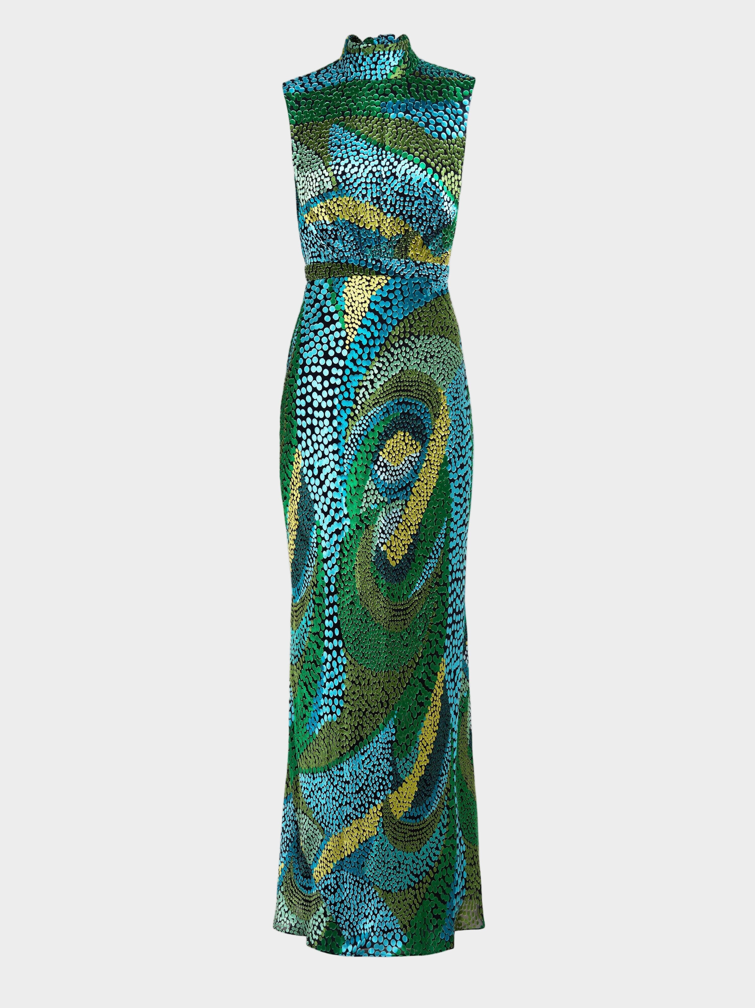 saloni fleur silk midi dress SALONI Fleur Midi Dress in Hibiscus Flourish