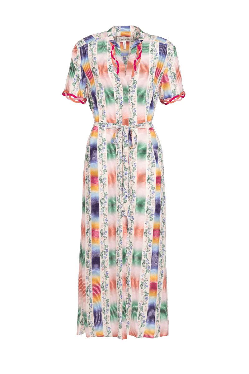 Vicki Dress in Hedgerow Stripe – SALONI