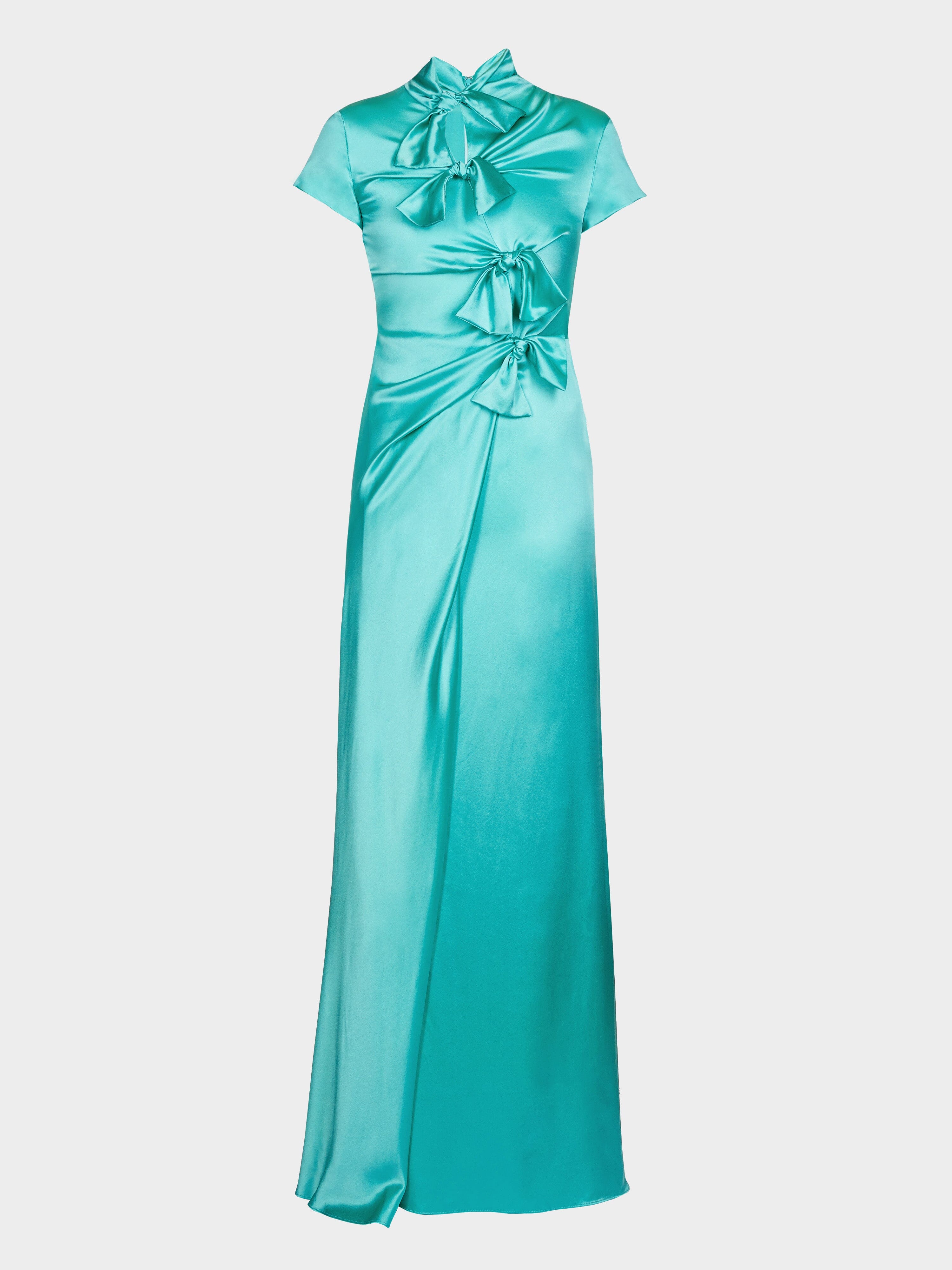 SALONI London - Kelly Dress in Mint - Silk SALONI London - Kelly Dress in Mint - Silk