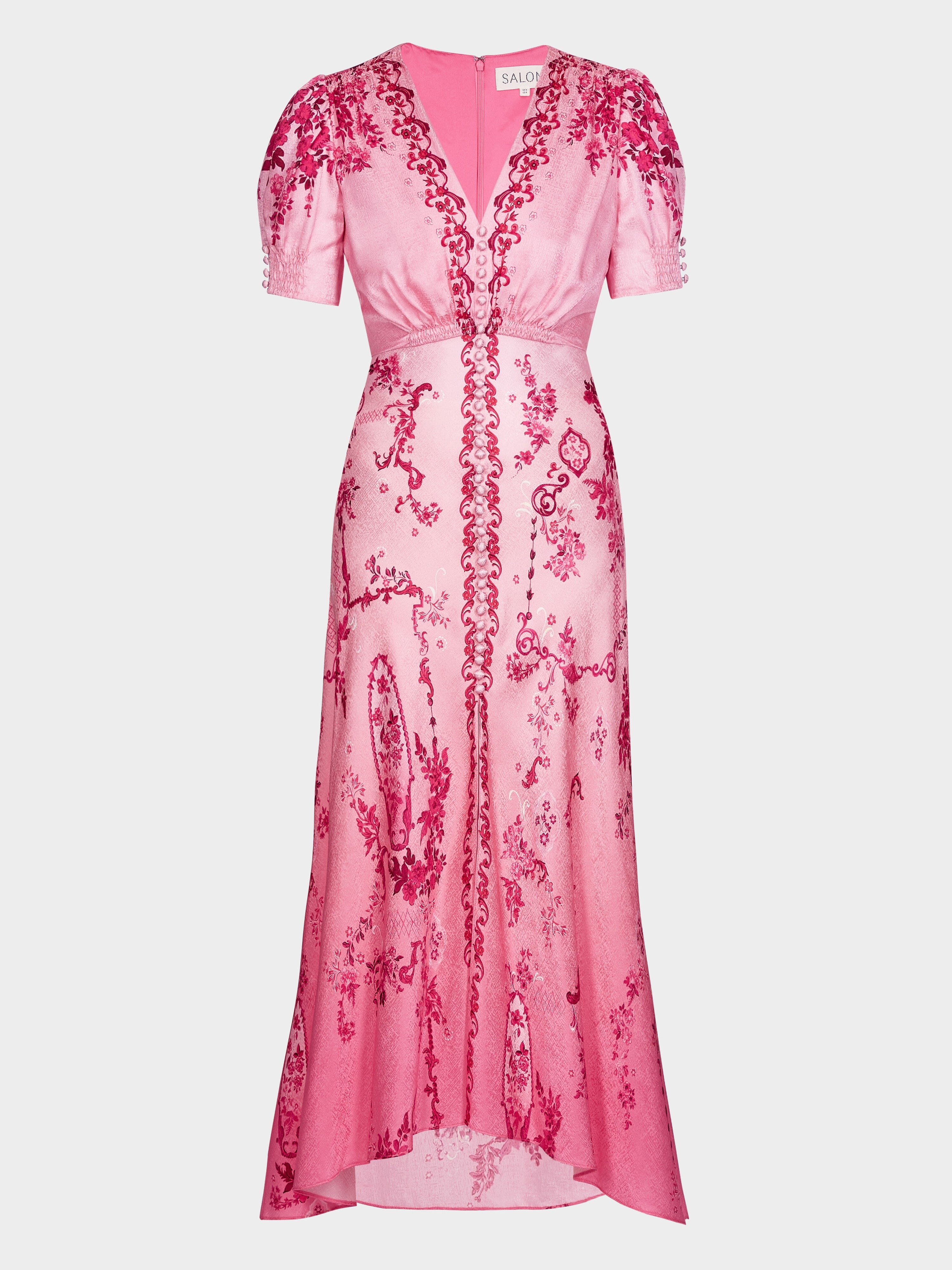 Saloni | Lea Long Dress in Floral Serramento Saloni | Lea Long Dress in Floral Serramento