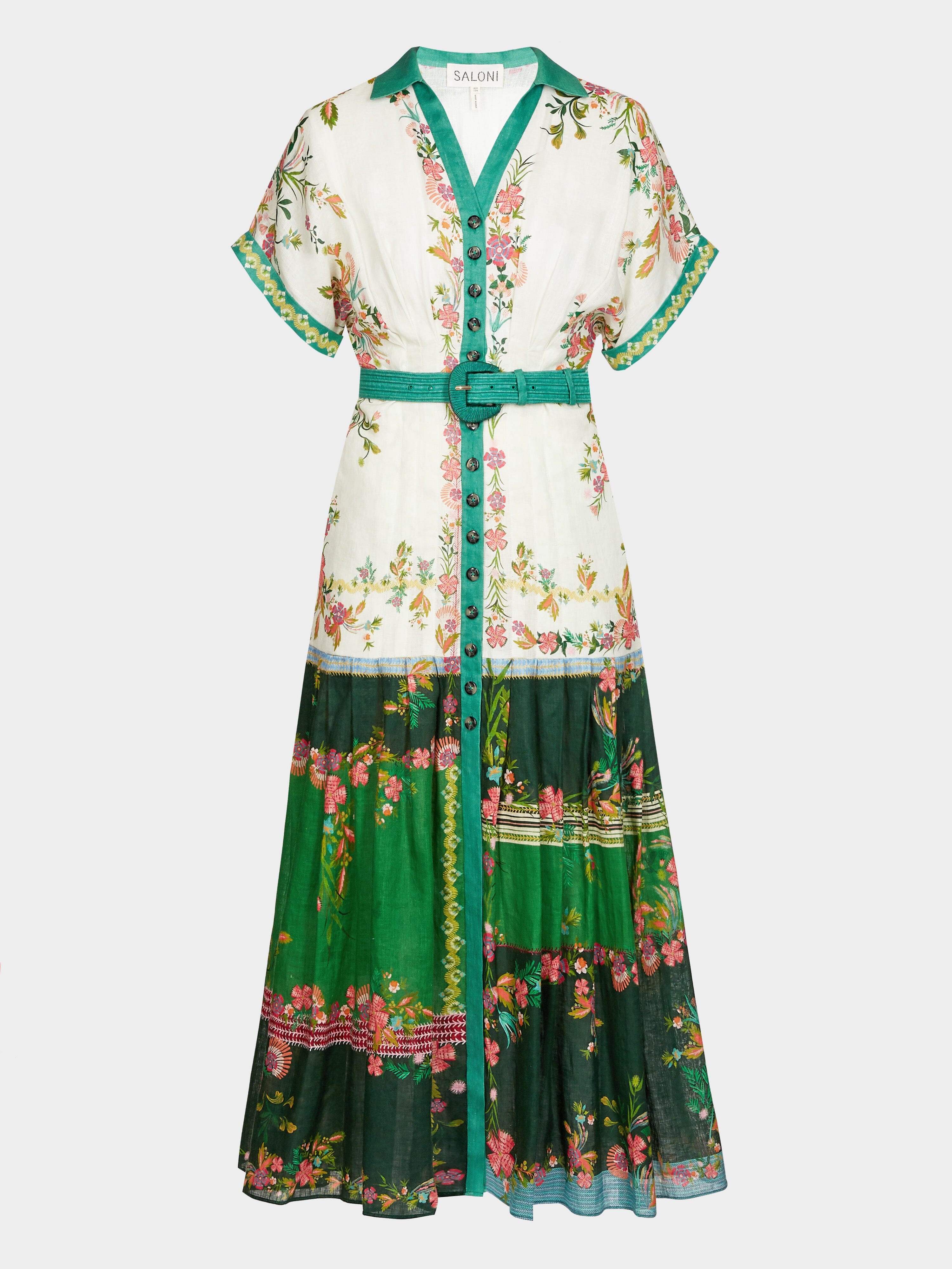 Saloni | Riya B Dress in Zinnia River Saloni | Riya B Dress in Zinnia River