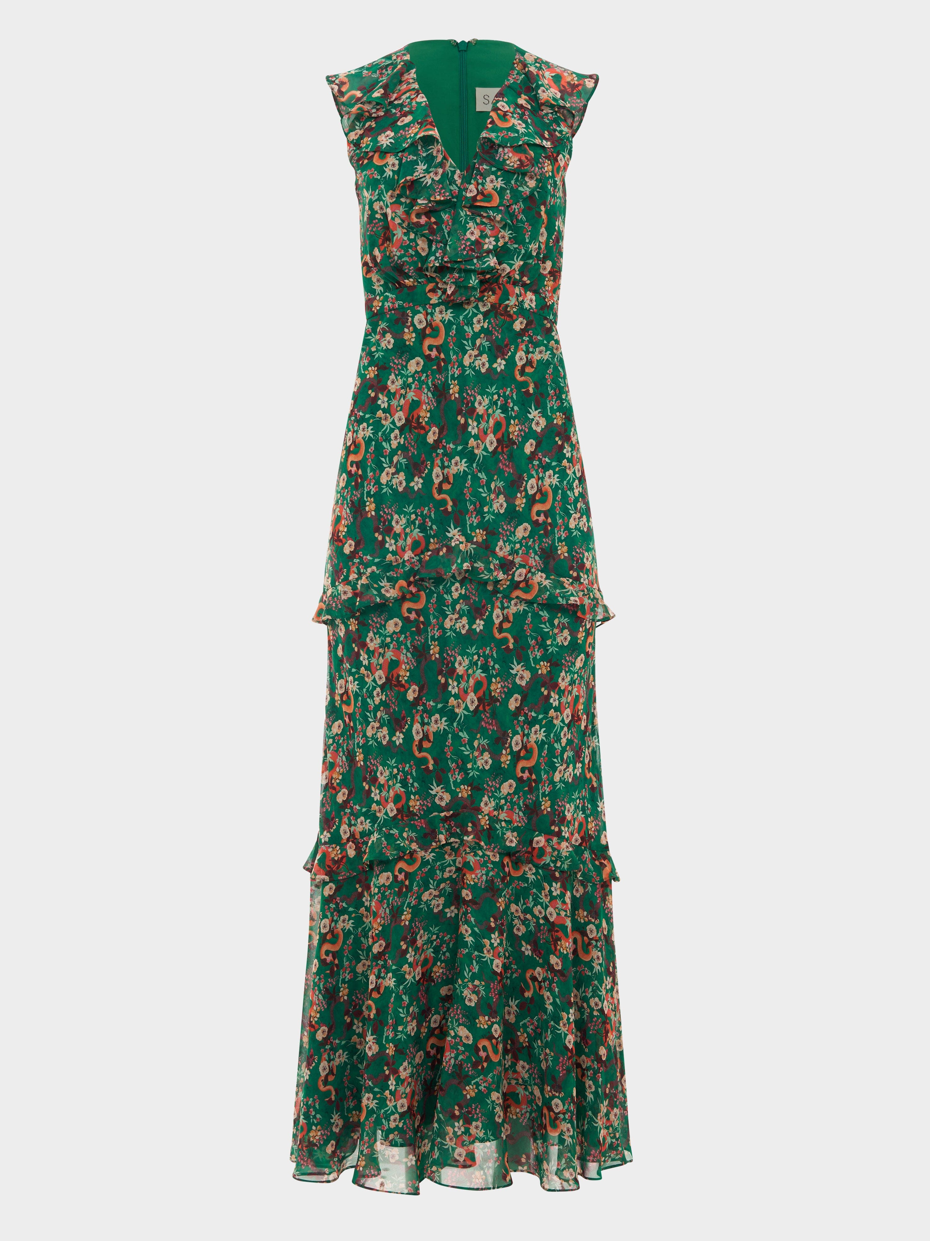 Rita Dress Emerald Hidden Ophidian SALONI Rita Dress Emerald Hidden Ophidian SALONI