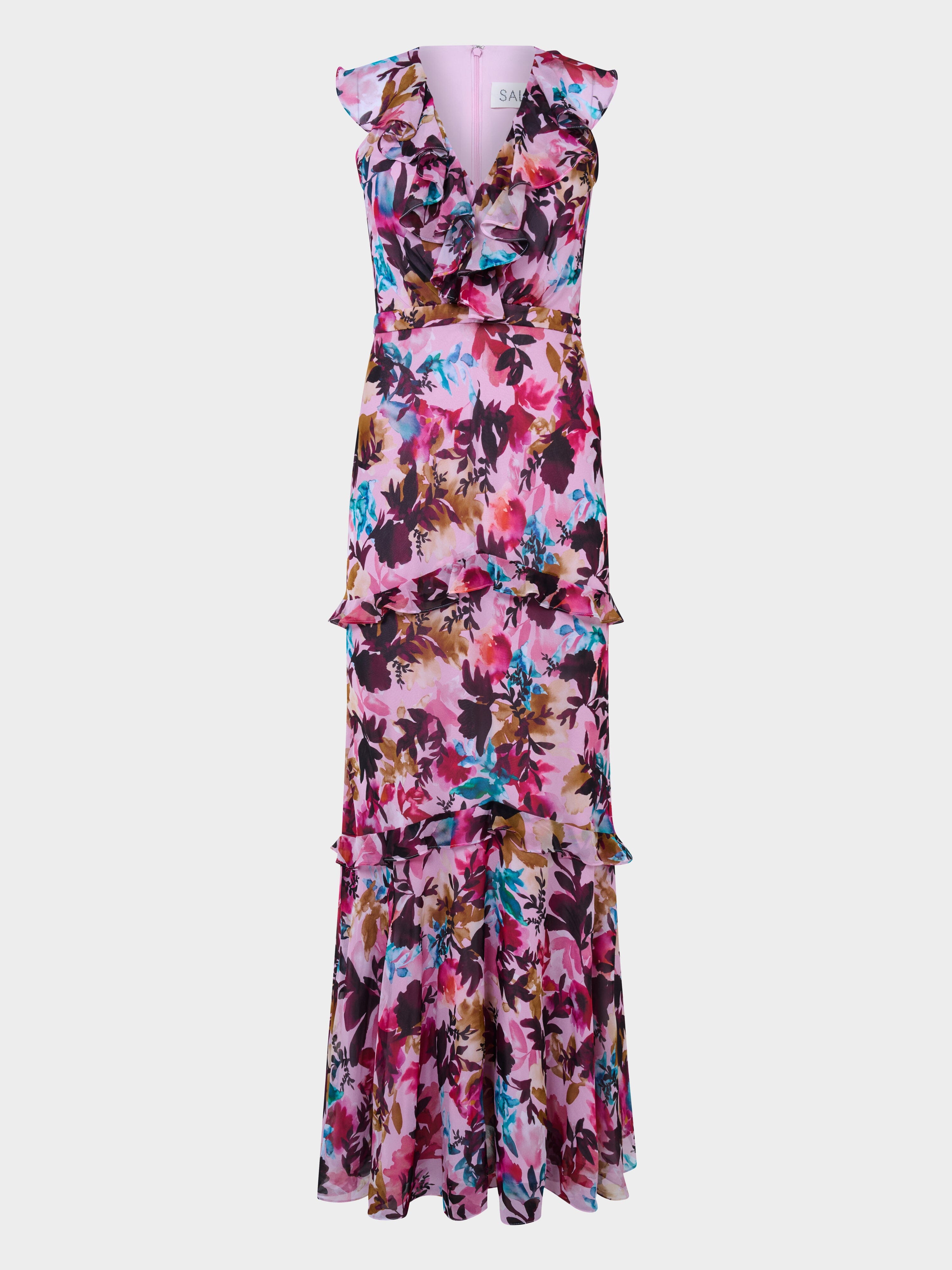 saloni rita short dress Rita Dress in Fiori Mint SALONI