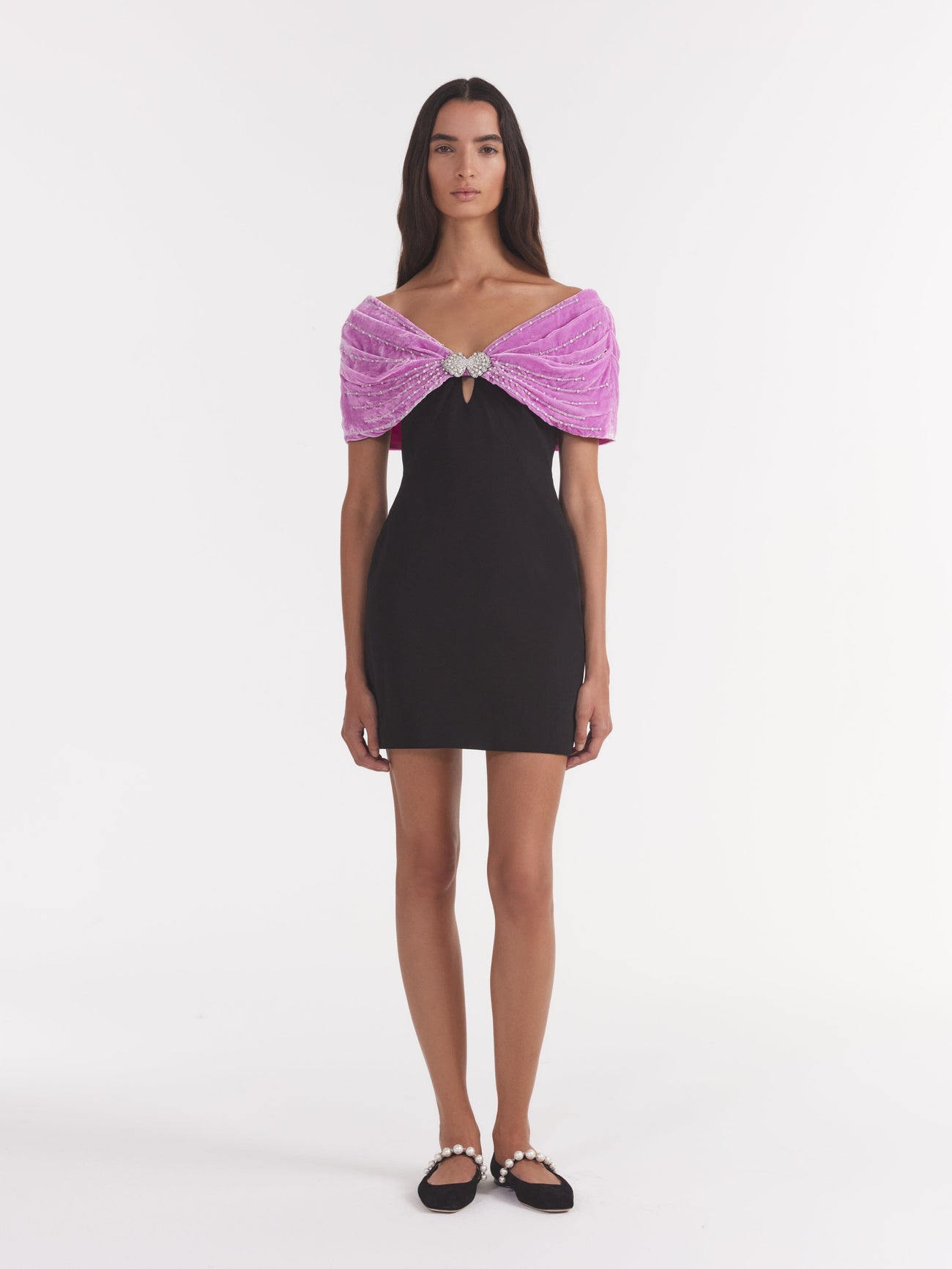 Load image into Gallery viewer, Kaila Mini Dress in Black Peony