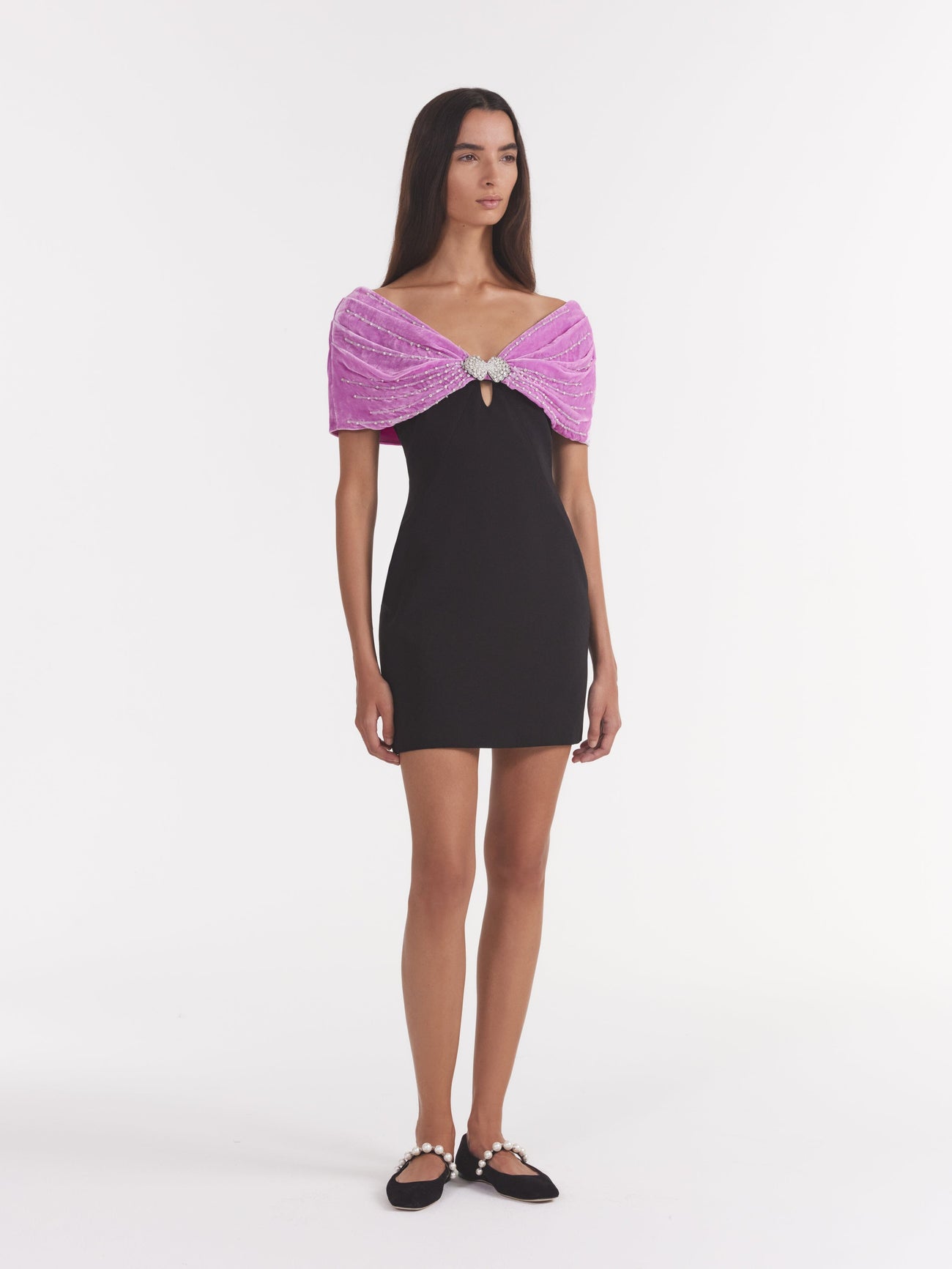 Load image into Gallery viewer, Kaila Mini Dress in Black Peony