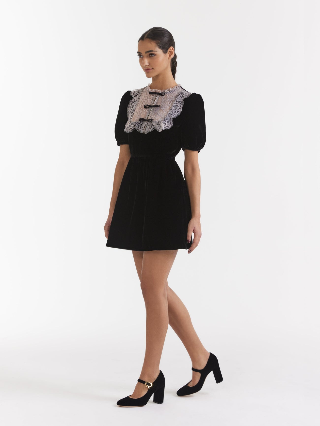 Load image into Gallery viewer, Cherie Mini Dress in Black