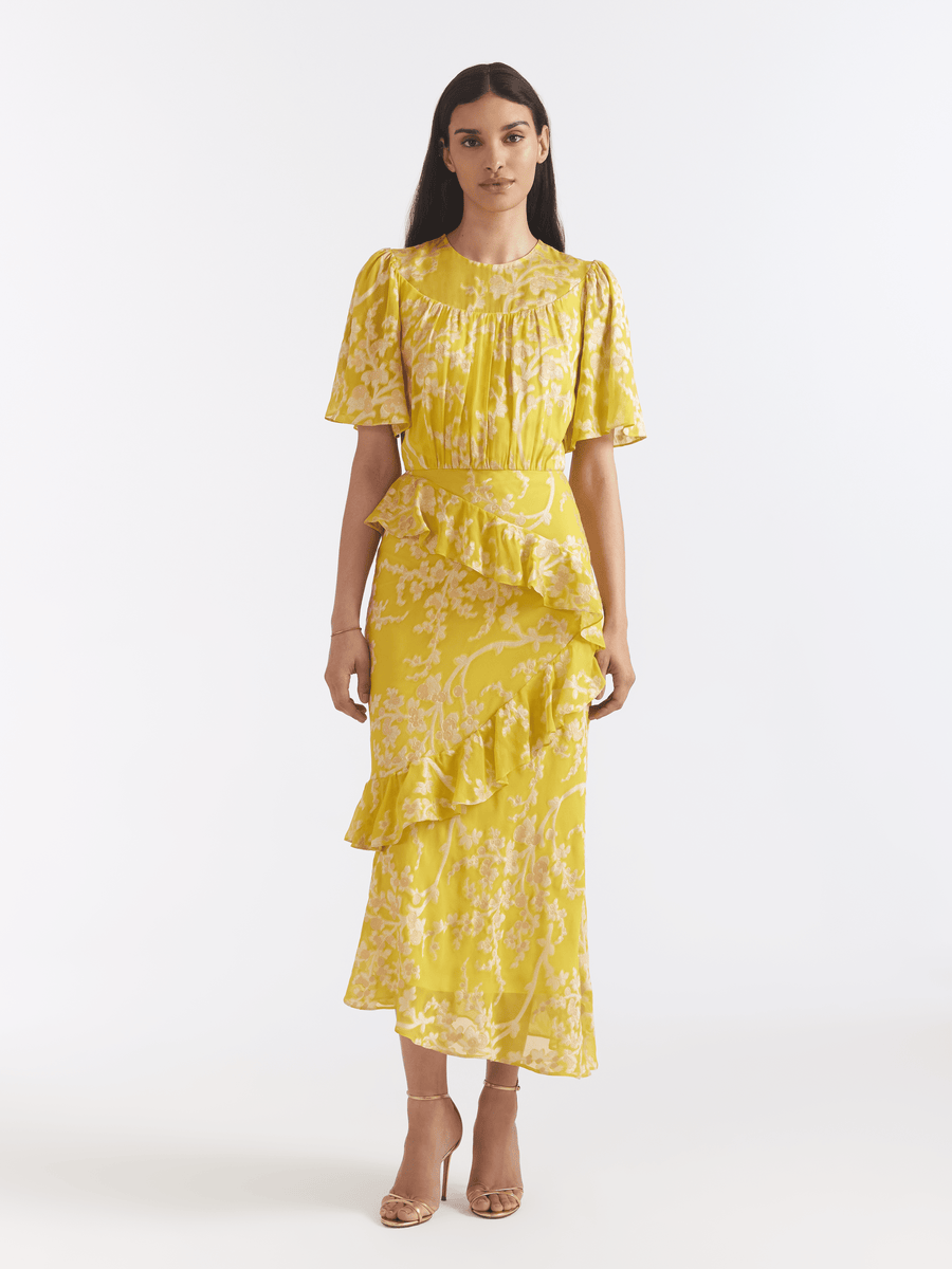 Vida B Dress in Bright Lemon – SALONI