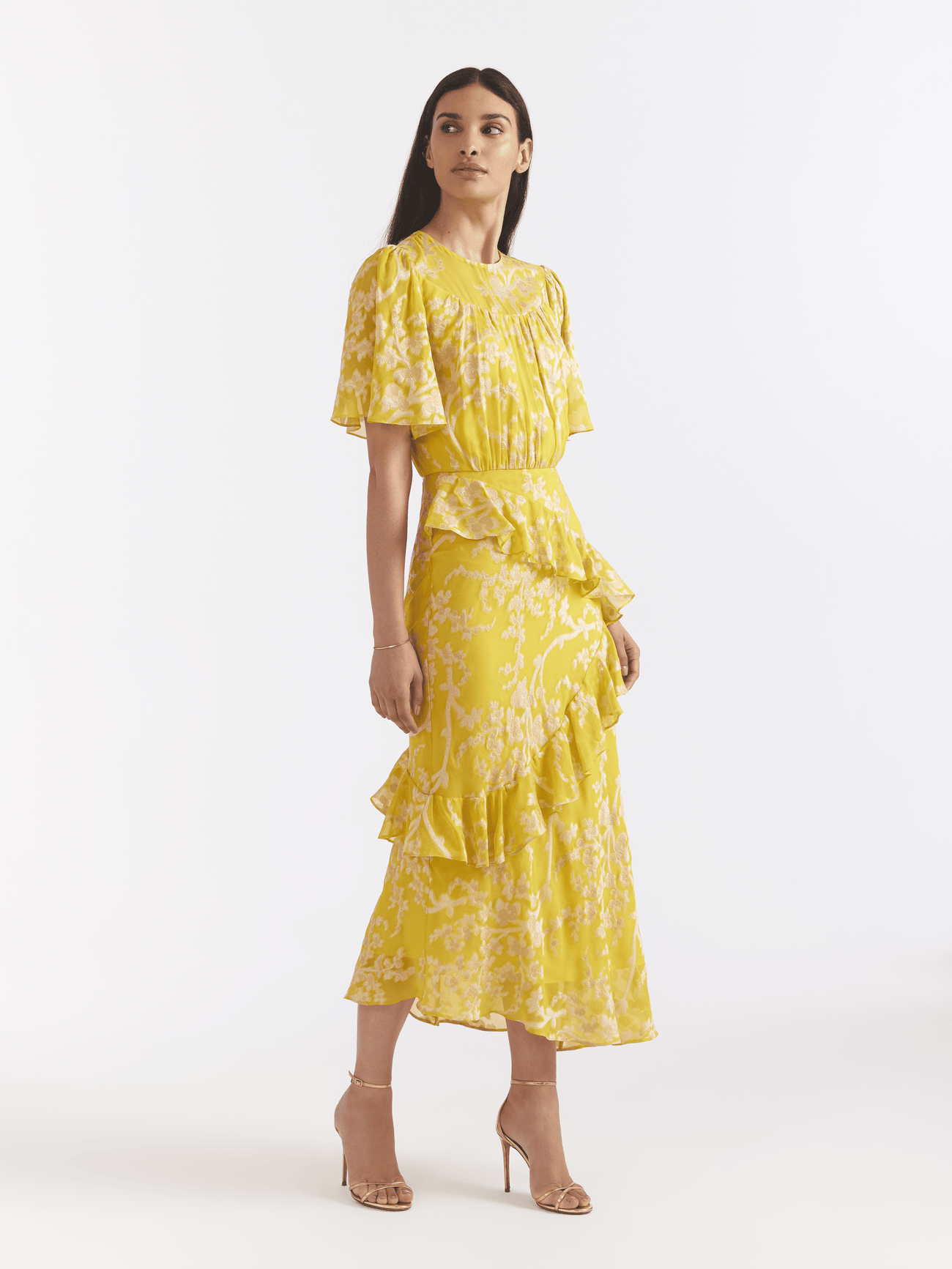 Load image into Gallery viewer, Vida B Dress in Bright Lemon