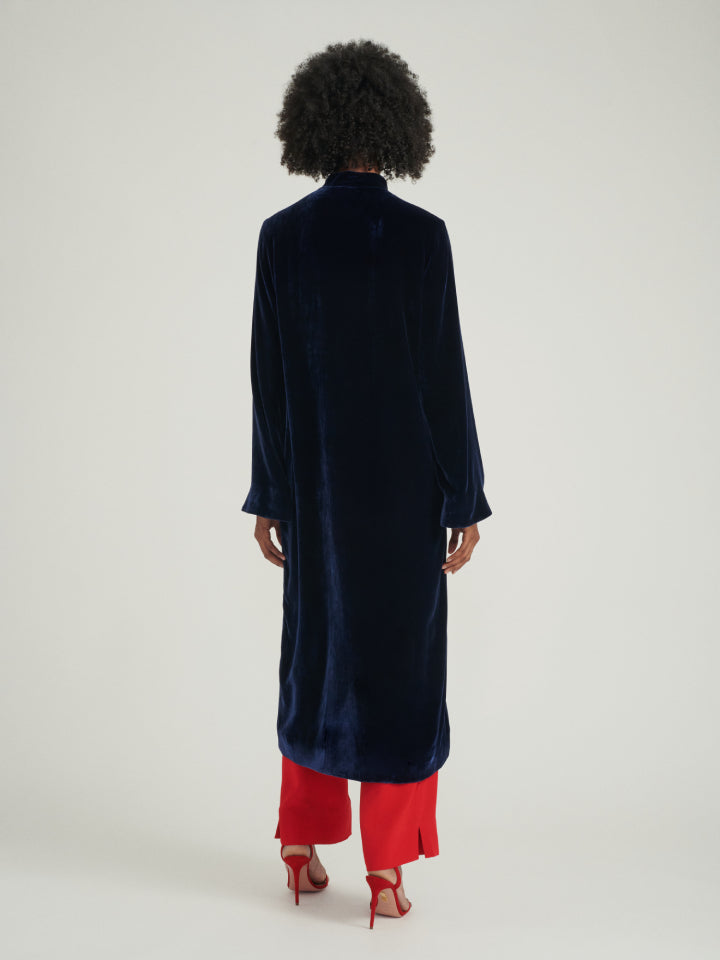 Load image into Gallery viewer, Amari Robe in Navy Red