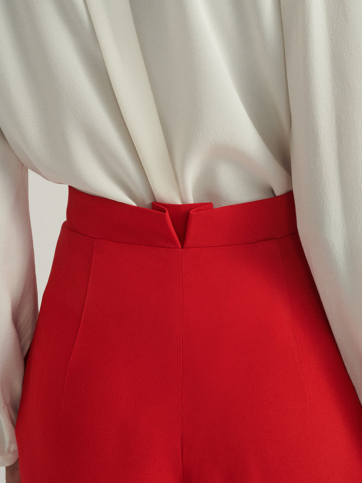 Load image into Gallery viewer, Bow Tulip Trousers in Scarlet