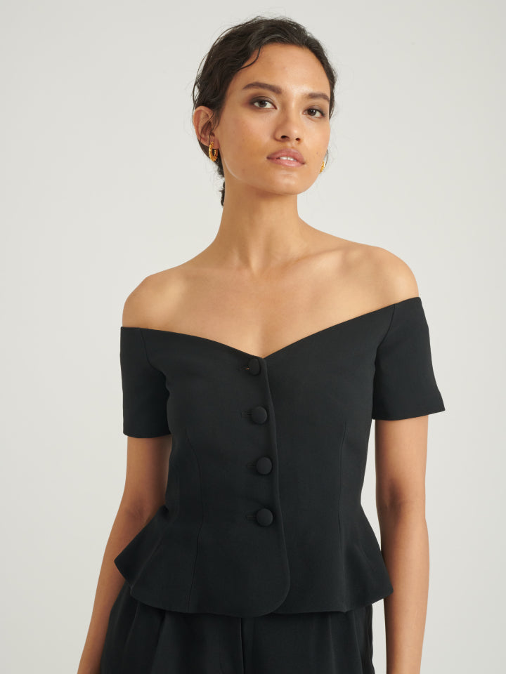 Load image into Gallery viewer, Clementine Top in Black