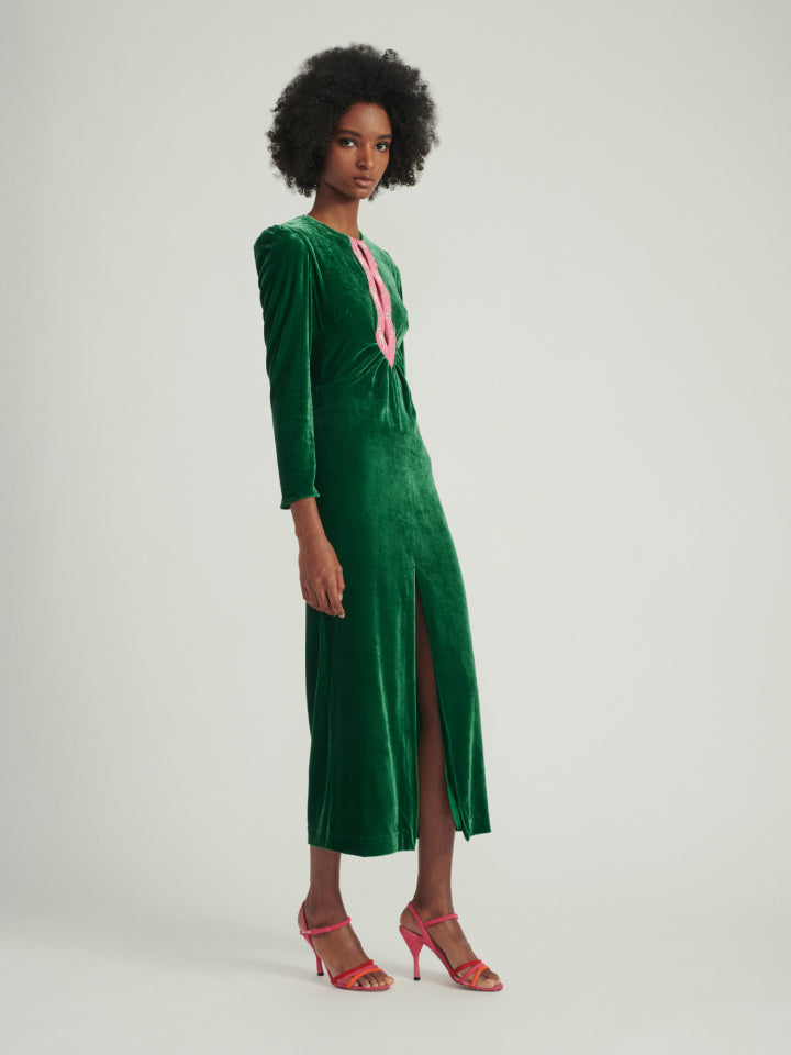 Jinx C Dress in Bright Emerald