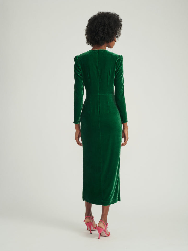 Load image into Gallery viewer, Jinx C Dress in Bright Emerald