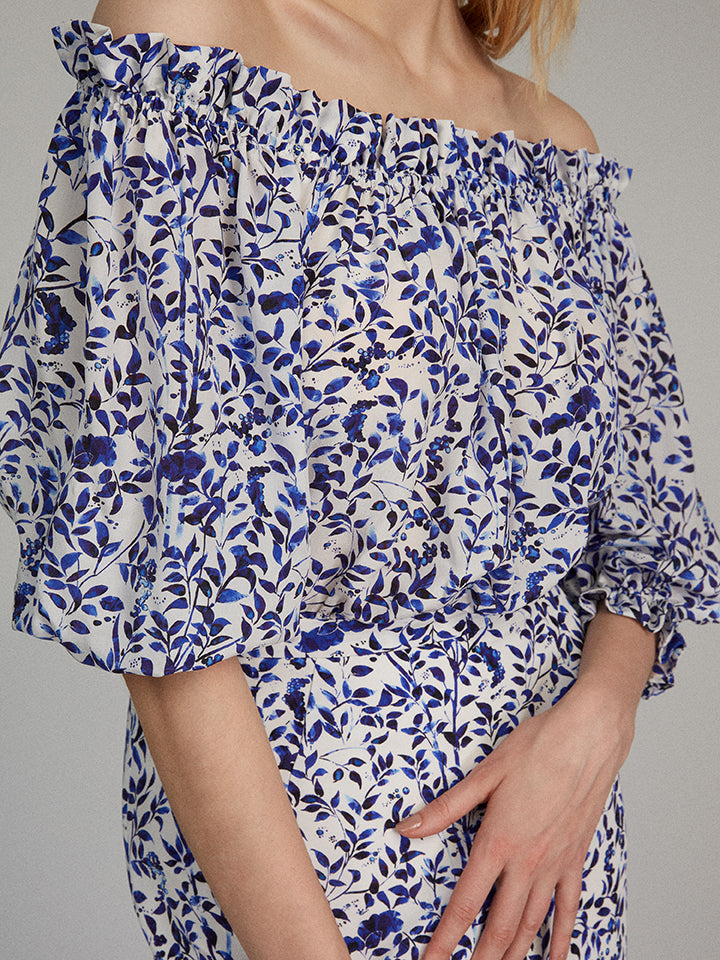 Load image into Gallery viewer, Grace Dress in Porcelain print
