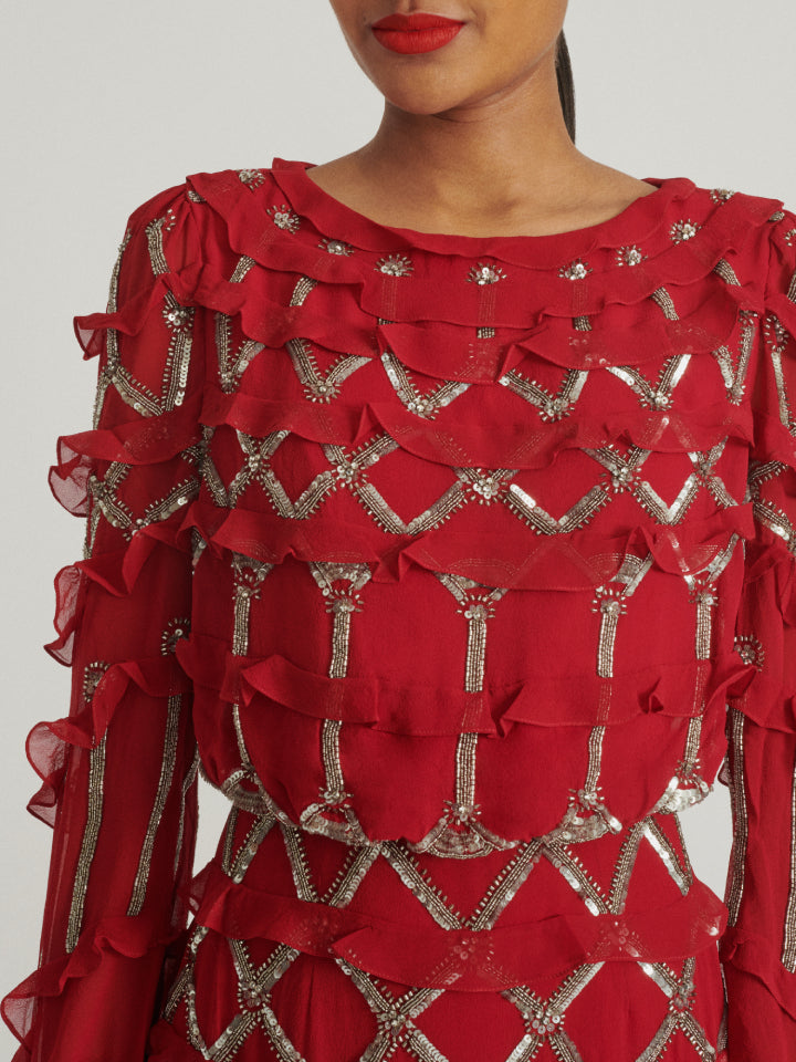 Load image into Gallery viewer, Isa D Dress in Cherry Embroidered