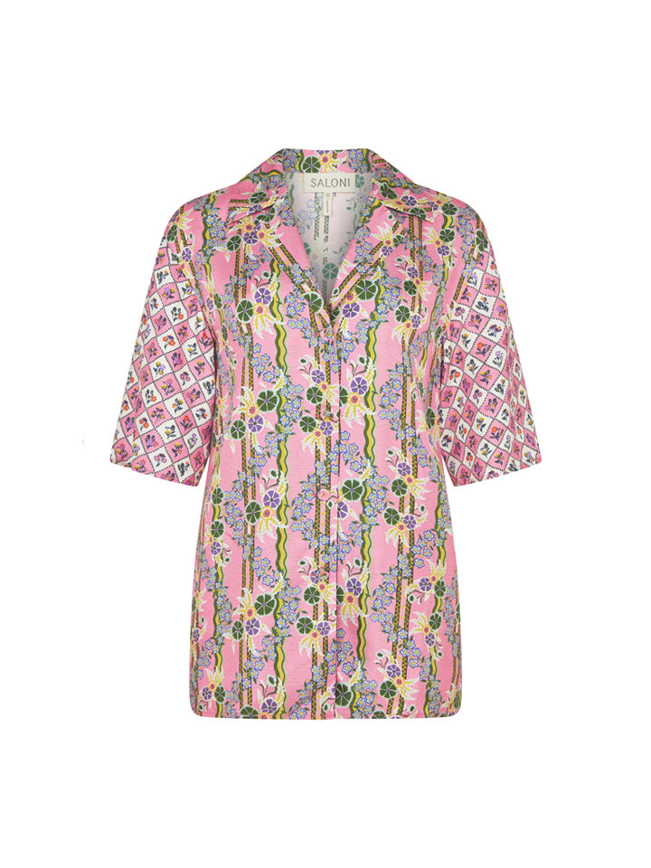 Load image into Gallery viewer, Dree Shirt in Verbena print