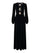 Camille Embellished Sun Moon Star Long Dress in Black