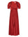 Venyx Lea Long Dress in Deep Red Moonbeam Embroidery