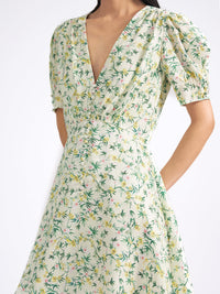 Lea Mini Dress in Tusk Springflowers
