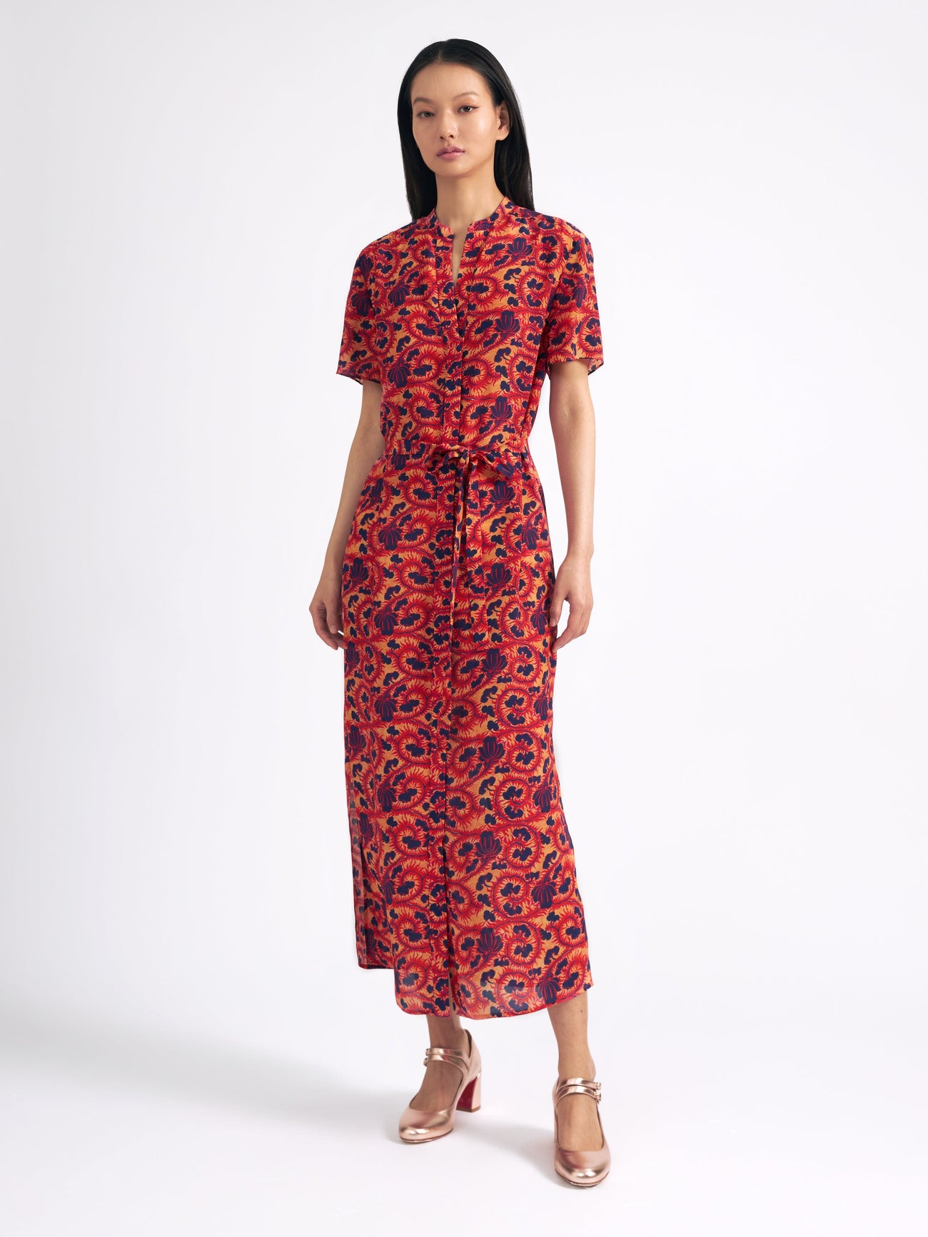 Load image into Gallery viewer, Vicki Dress in Harvest Coral