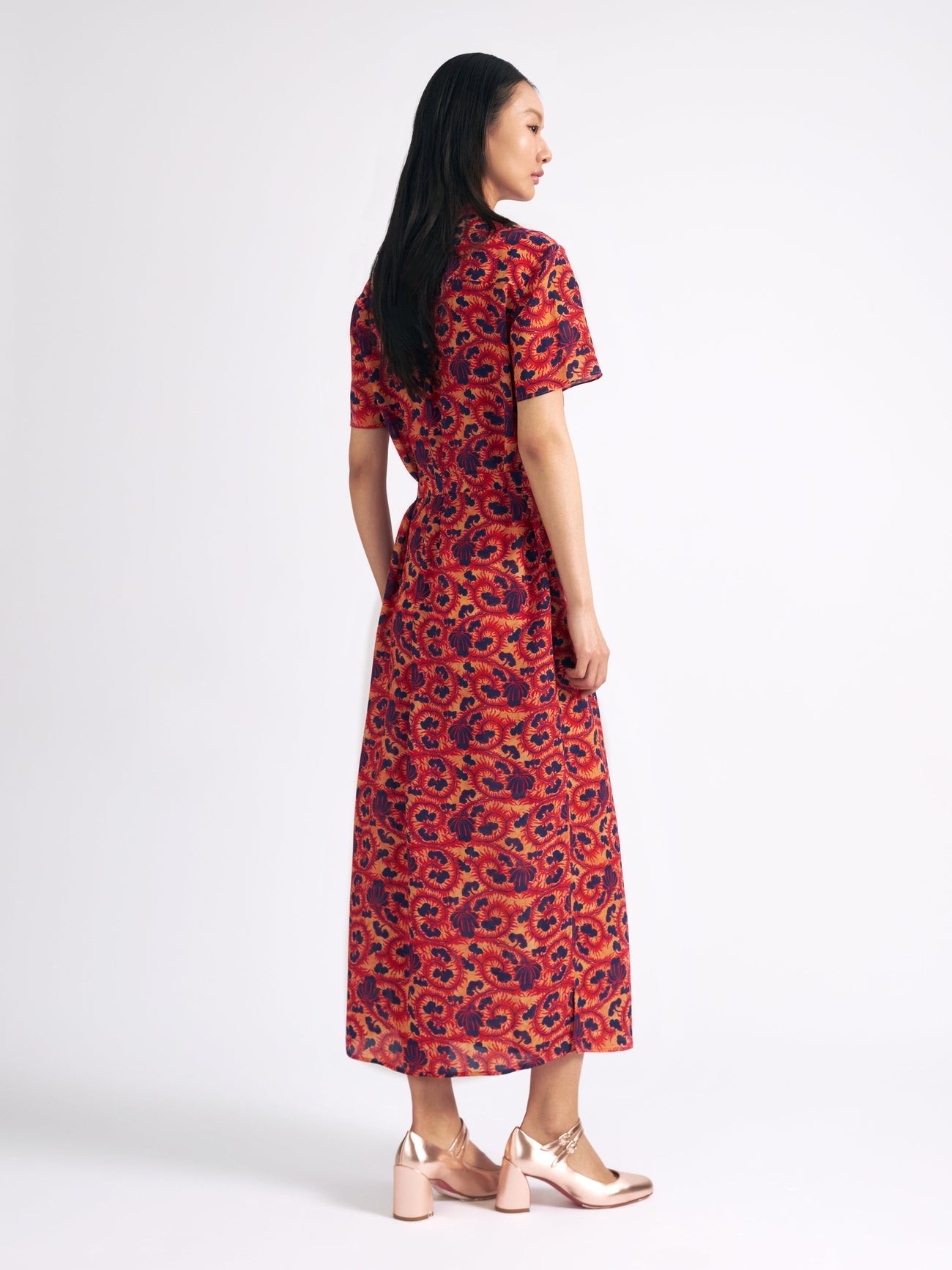 Load image into Gallery viewer, Vicki Dress in Harvest Coral