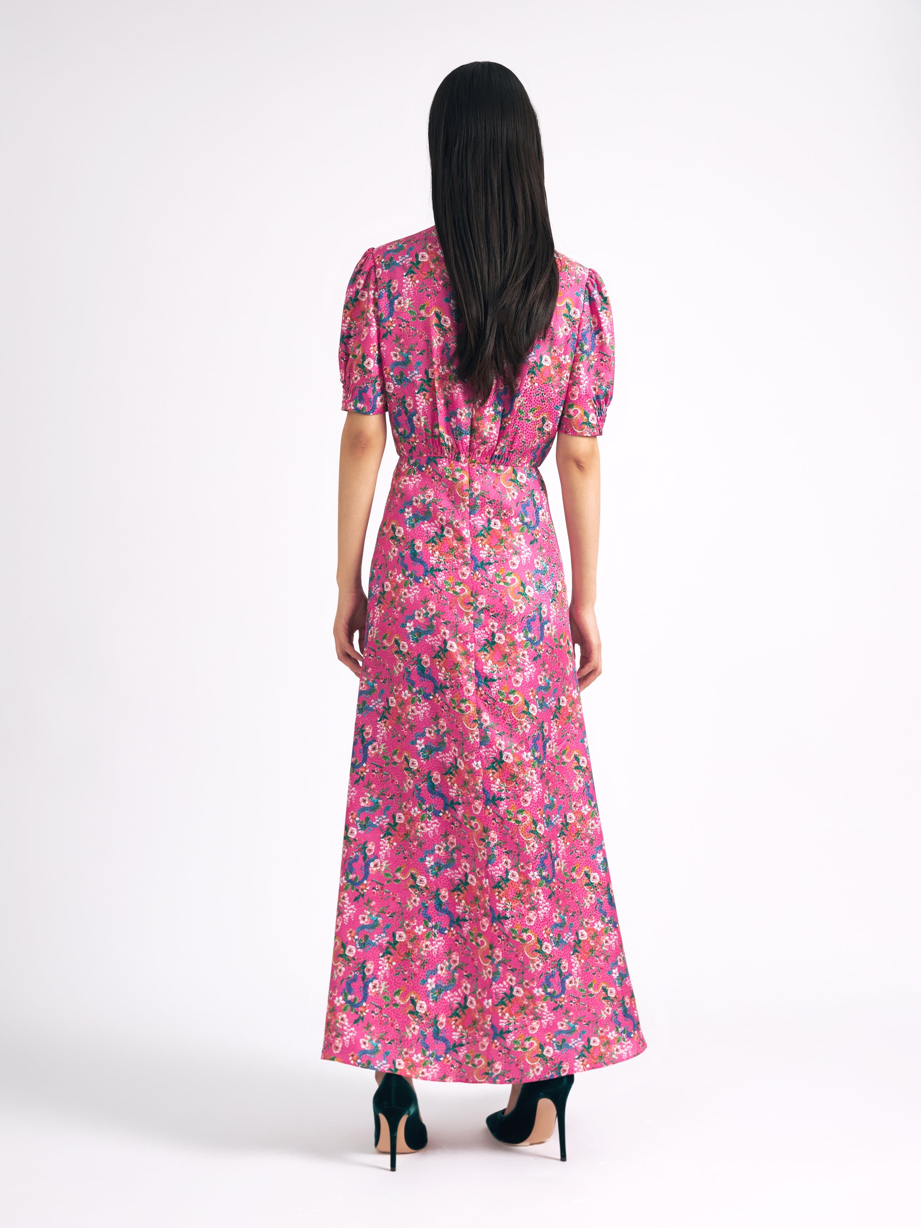 Lea Long Dress in Blossom Hidden Dragon