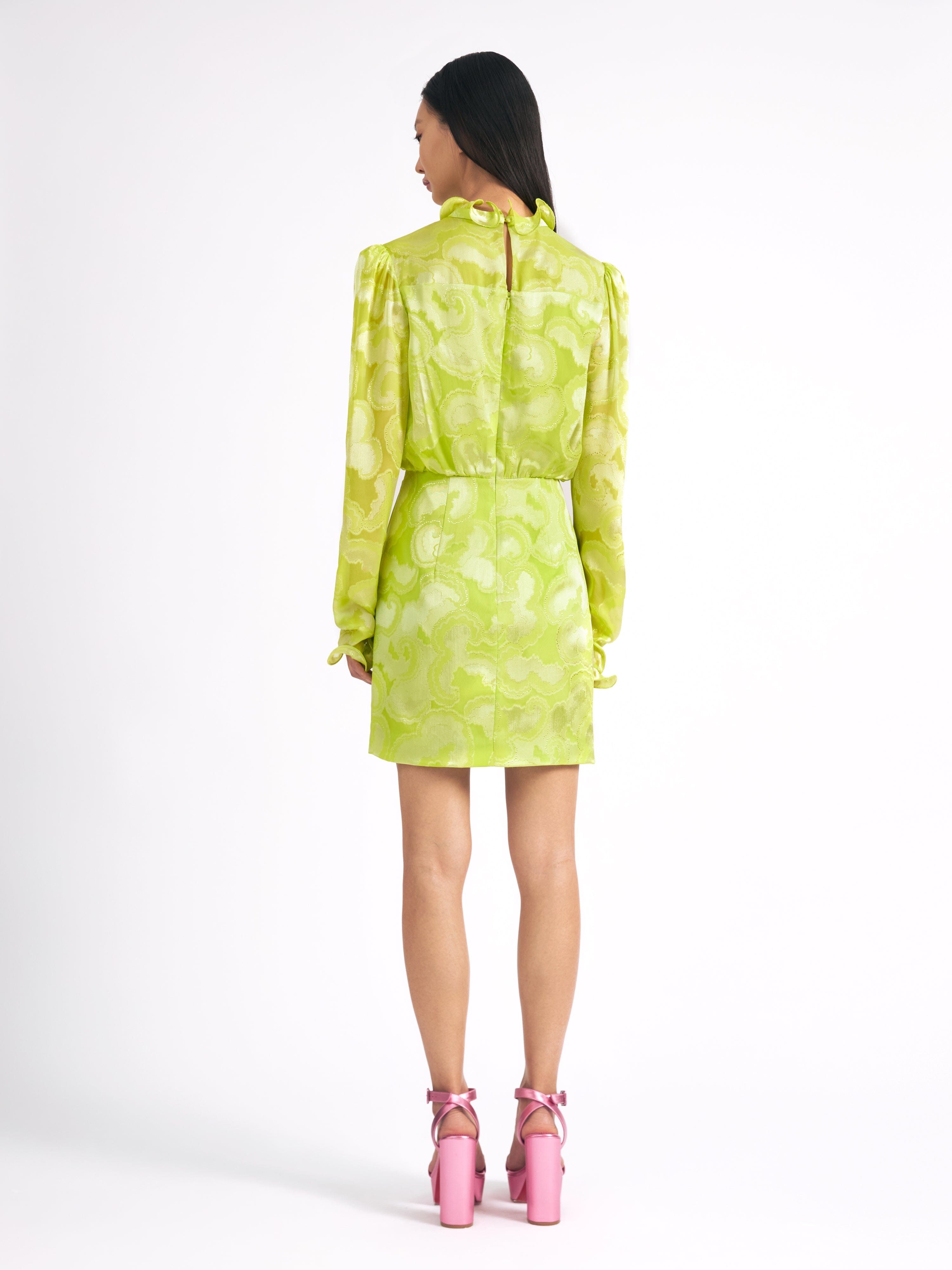 Rina B Dress In Lime – SALONI