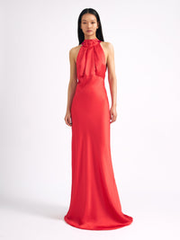 Michelle Dress in Hot Coral