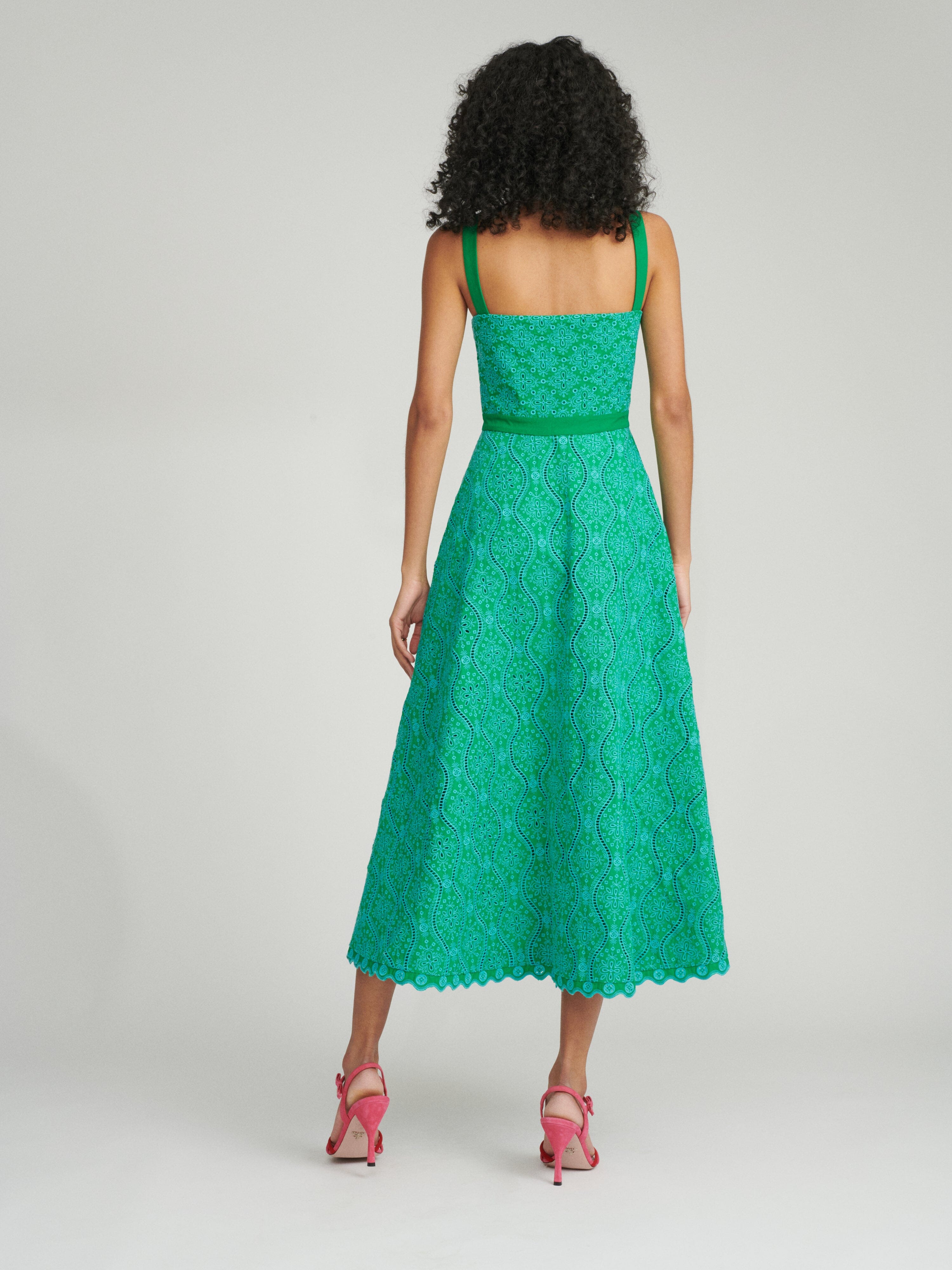 Fara Dress in Emerald Sky