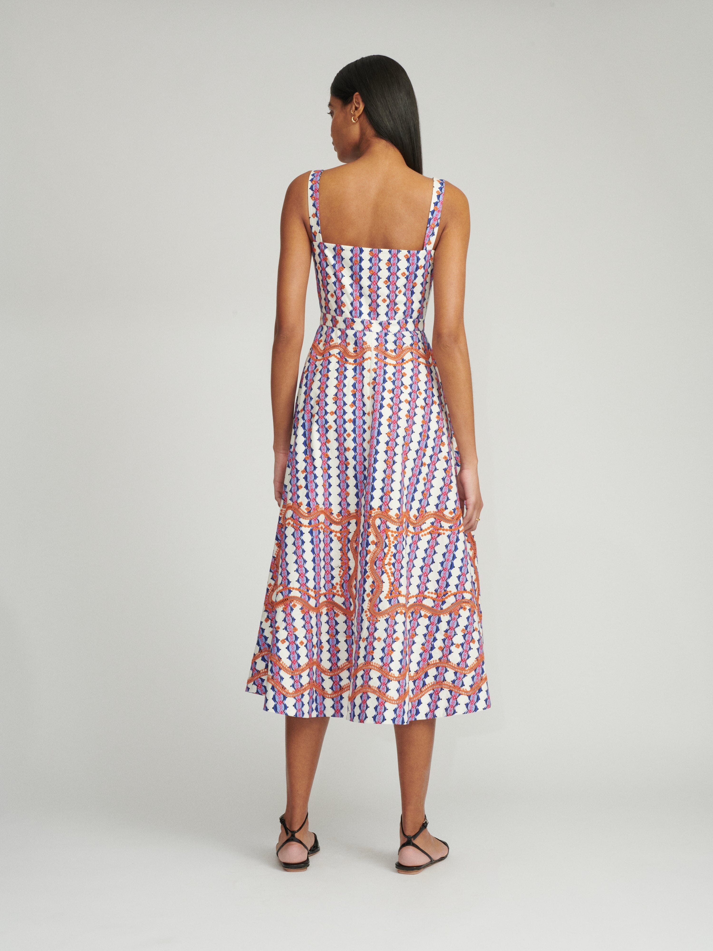 Fara Dress in Open Sky Stripe print