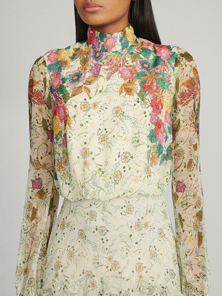 Jolie C Dress in Dandelion Field print