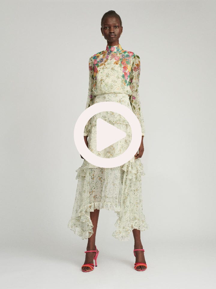 Jolie C Dress in Dandelion Field print