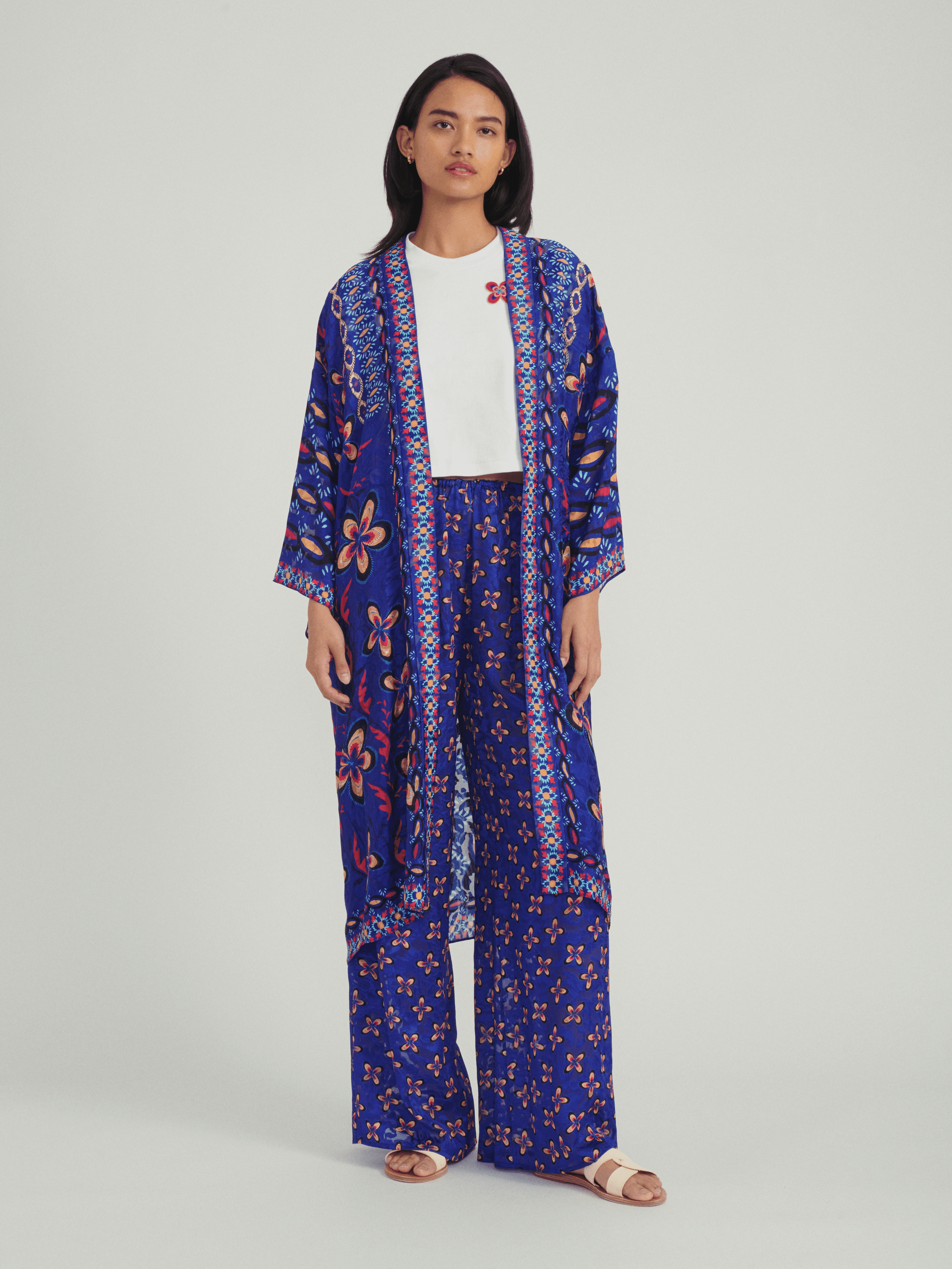 Kai Trousers in Petals Navy
