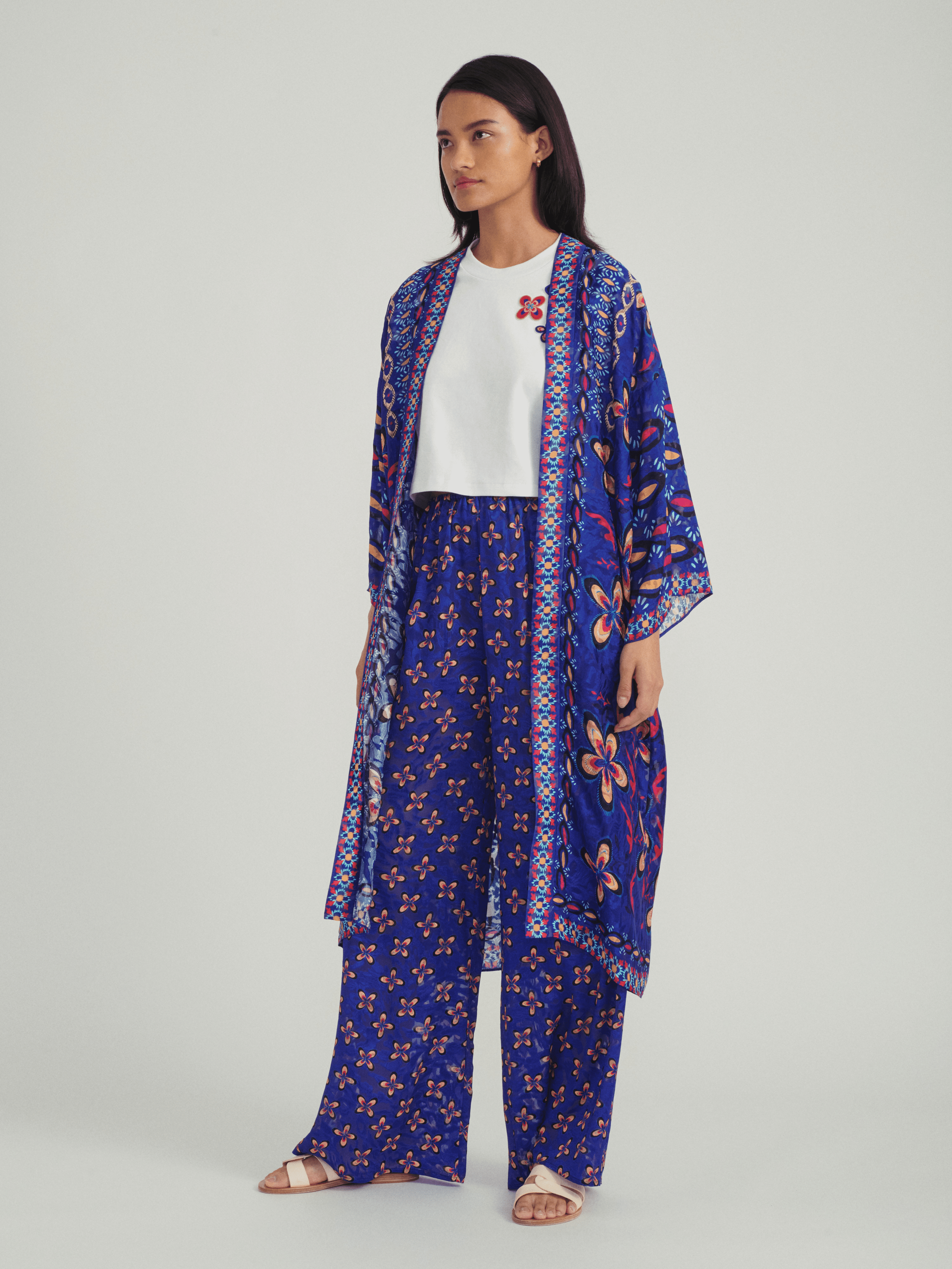 Kai Trousers in Petals Navy