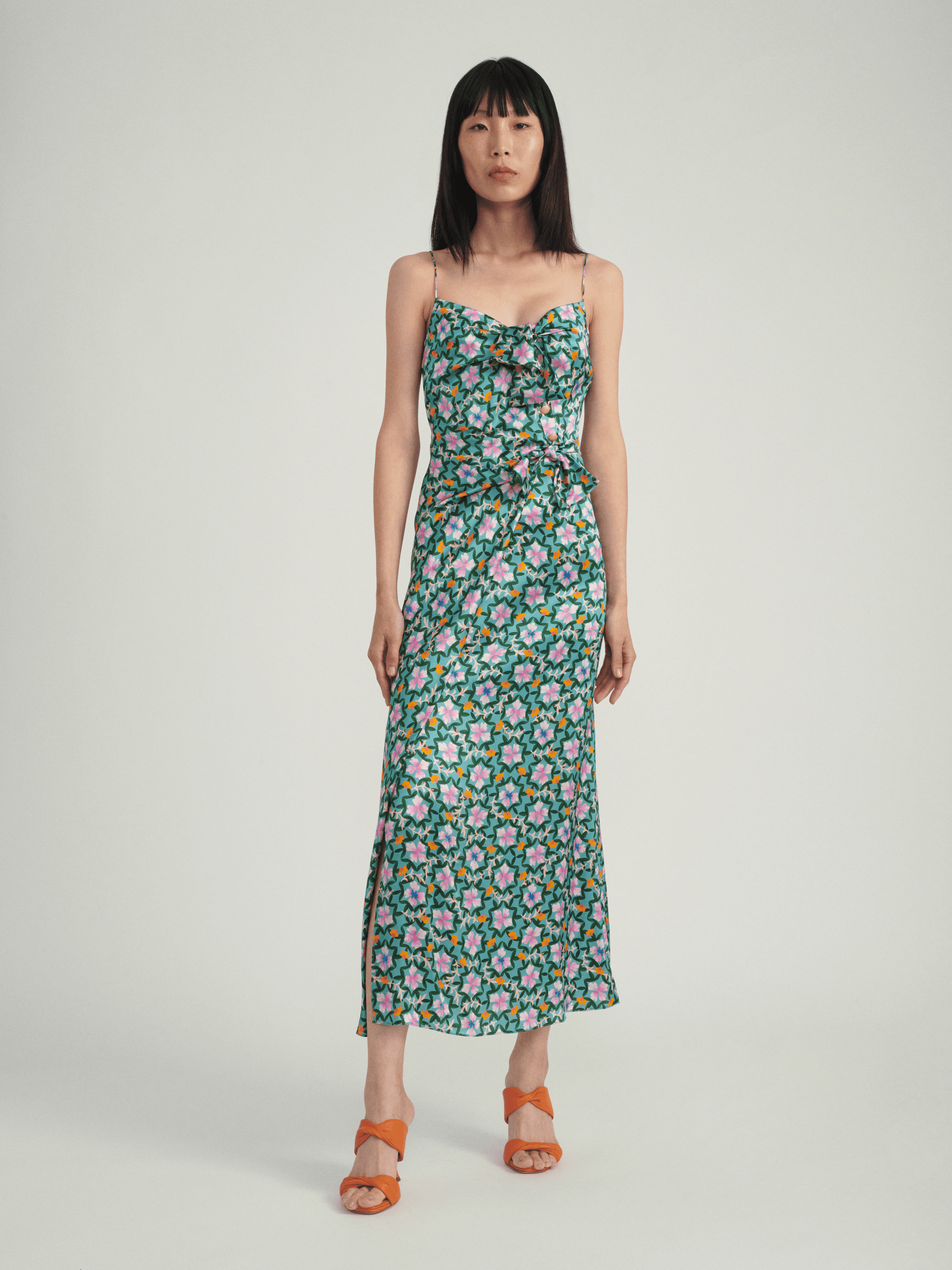 Penelope B Dress in Sorrel Teal