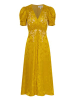 Lea Long Dress in Dark Gold
