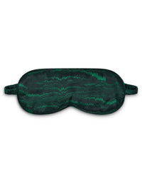 Piped Eye Mask in Forest Marbling