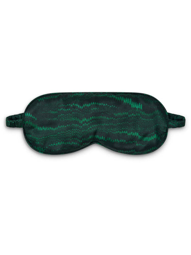 Piped Eye Mask in Forest Marbling