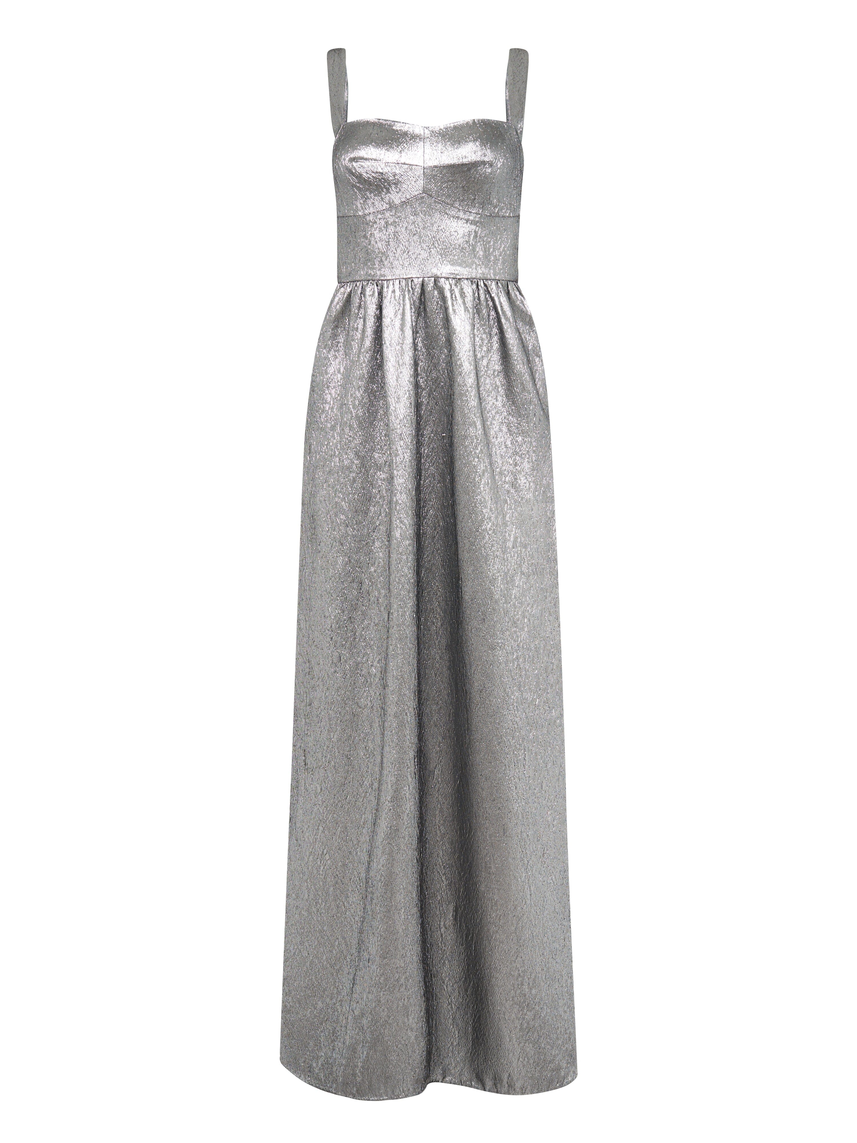 Rachel Long Dress in Silver