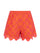 Paige Scallop Shorts in Orange Berry