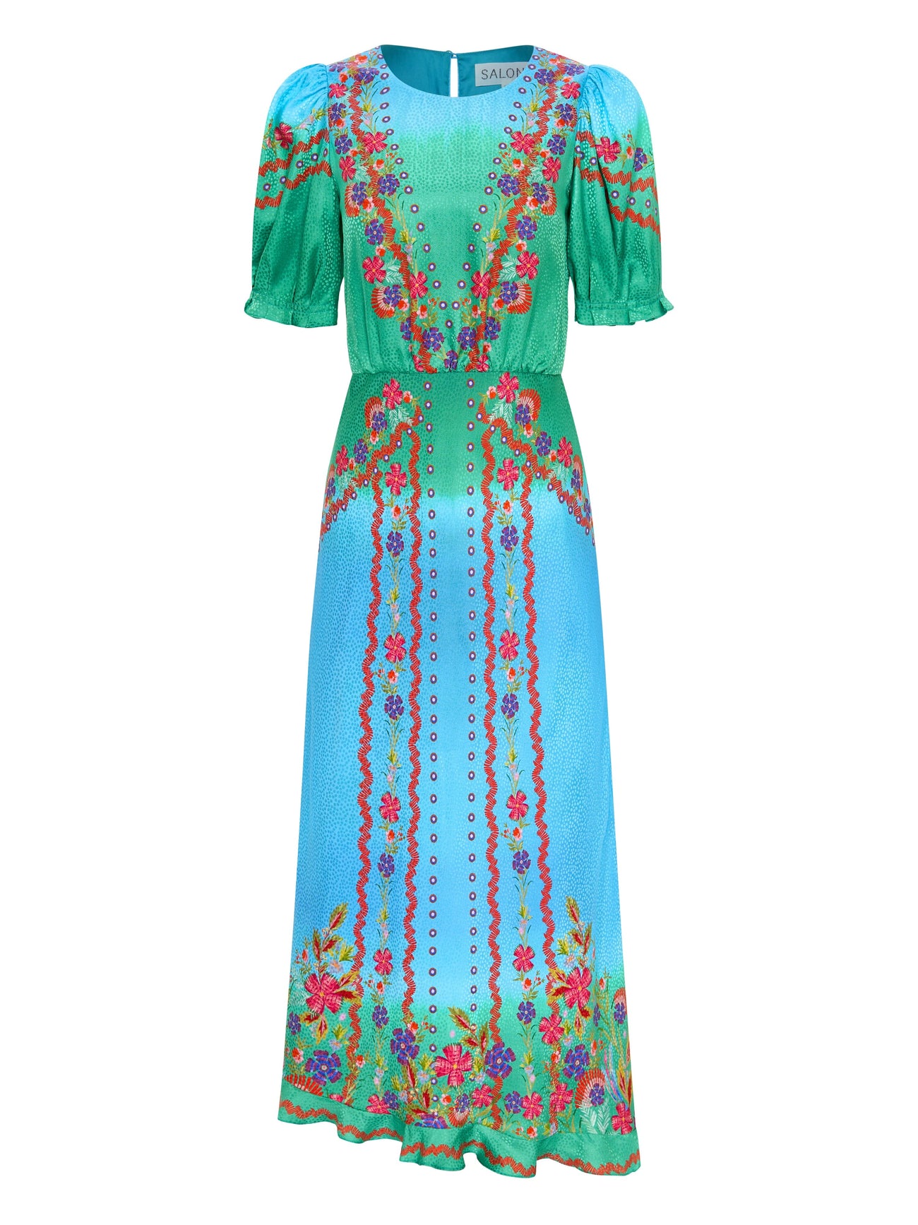 Load image into Gallery viewer, Vida D Dress in Zinnia Border