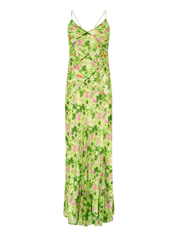 Buy Saloni Marissa Mini-c Dress In Green,floral,purple - Geranium At 80%  Off