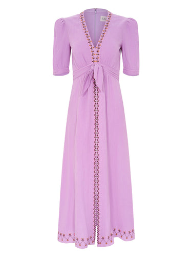 Jamie Tie B Dress in Soft Lilac Marigold